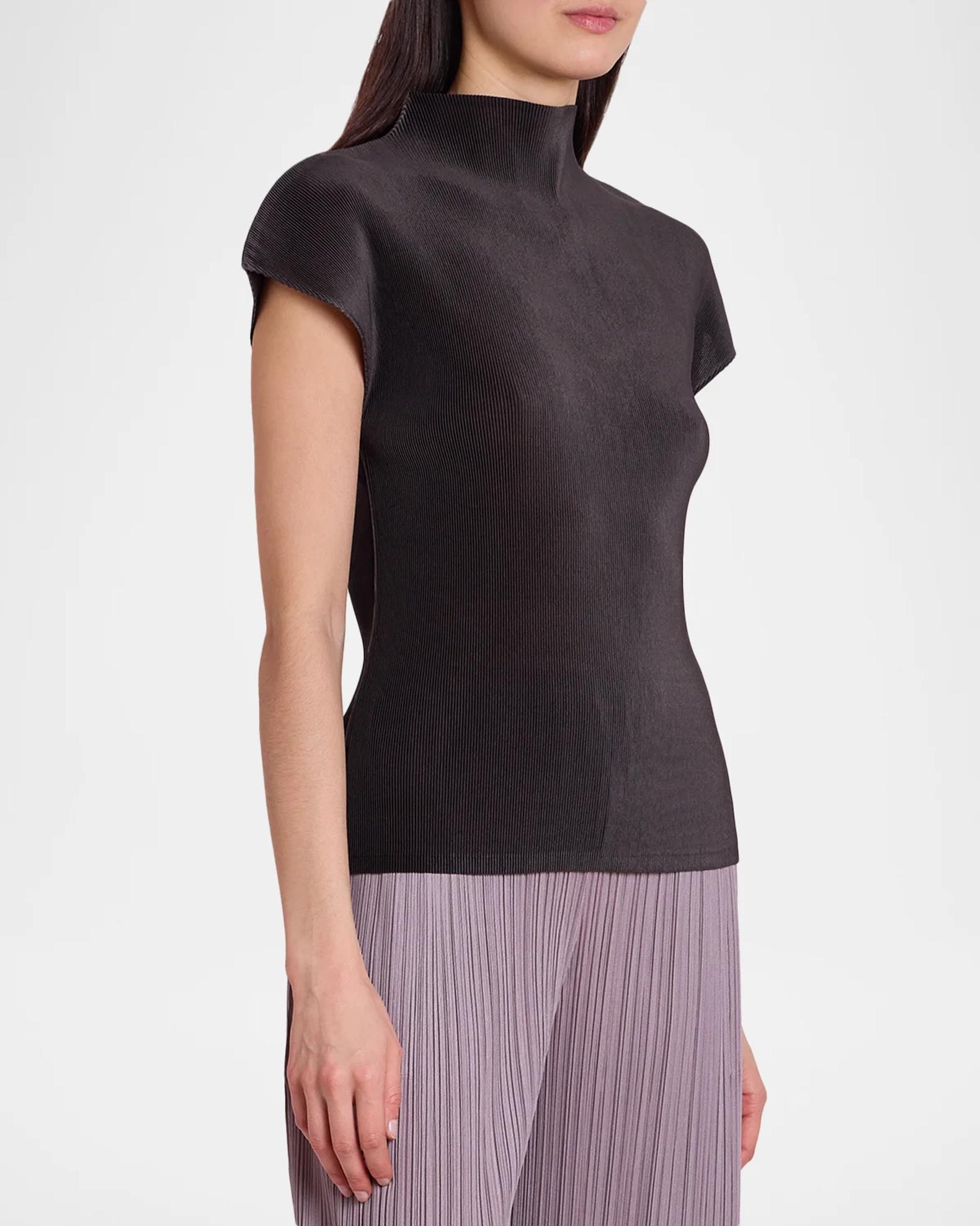 トップス PLEATS PLEASE ISSEY MIYAKE MIST AUGUST Issey Miyake Mist August Pleats Cap-Sleeve Top | Neiman Marcus