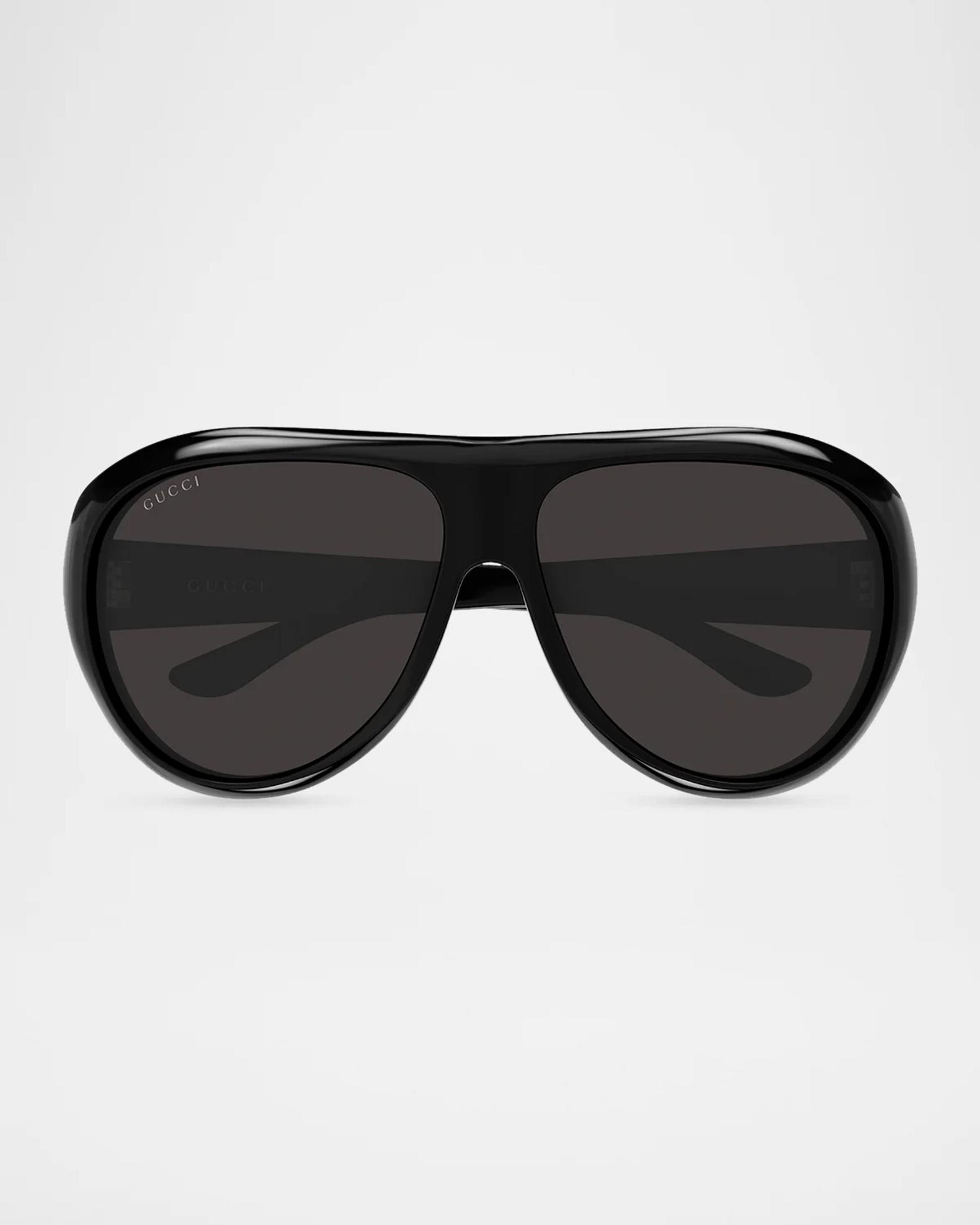 Gucci Lettering 62MM Round Sunglasses | Neiman Marcus