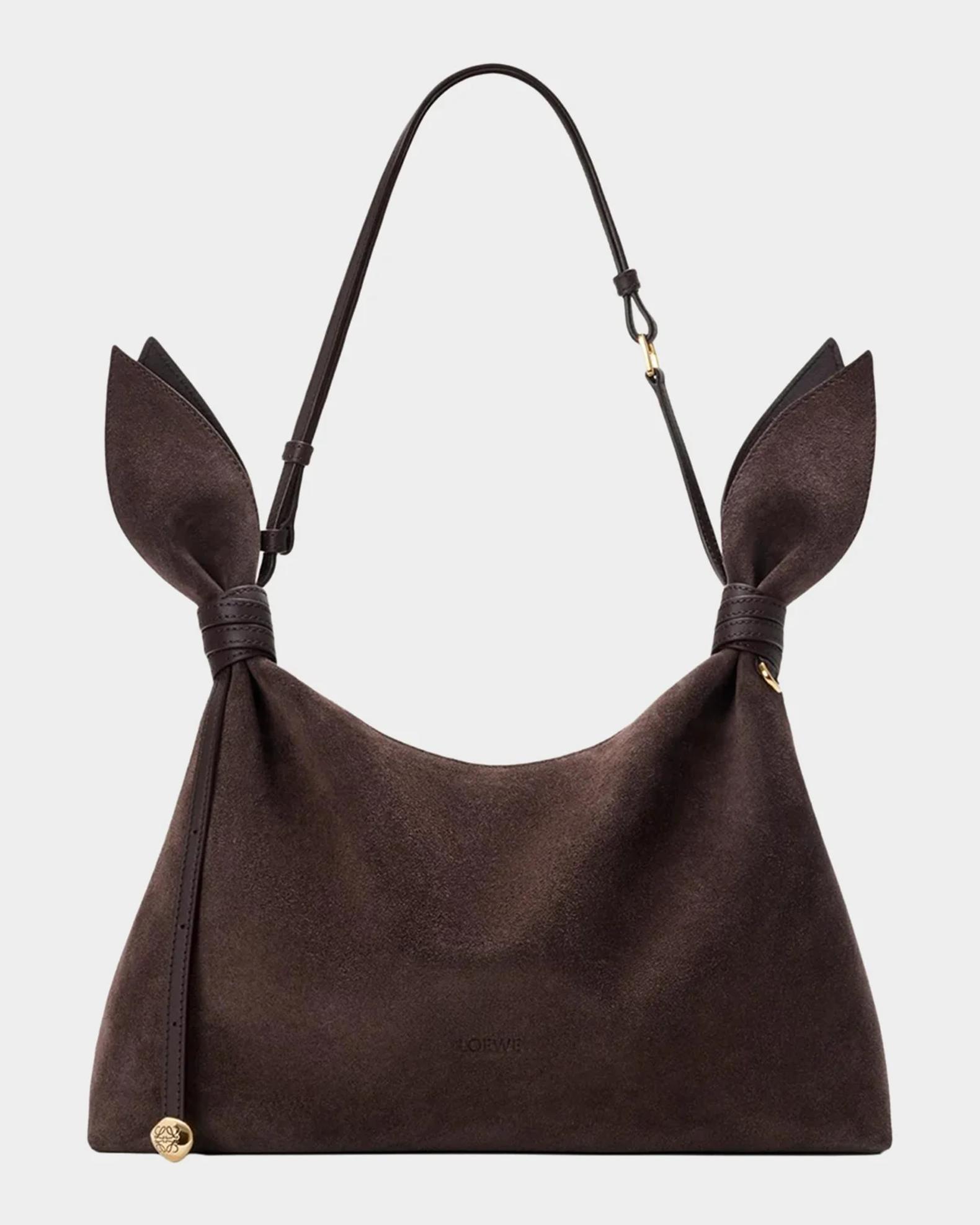 LOEWE Scarf Medium Suede Shoulder Bag | Neiman Marcus