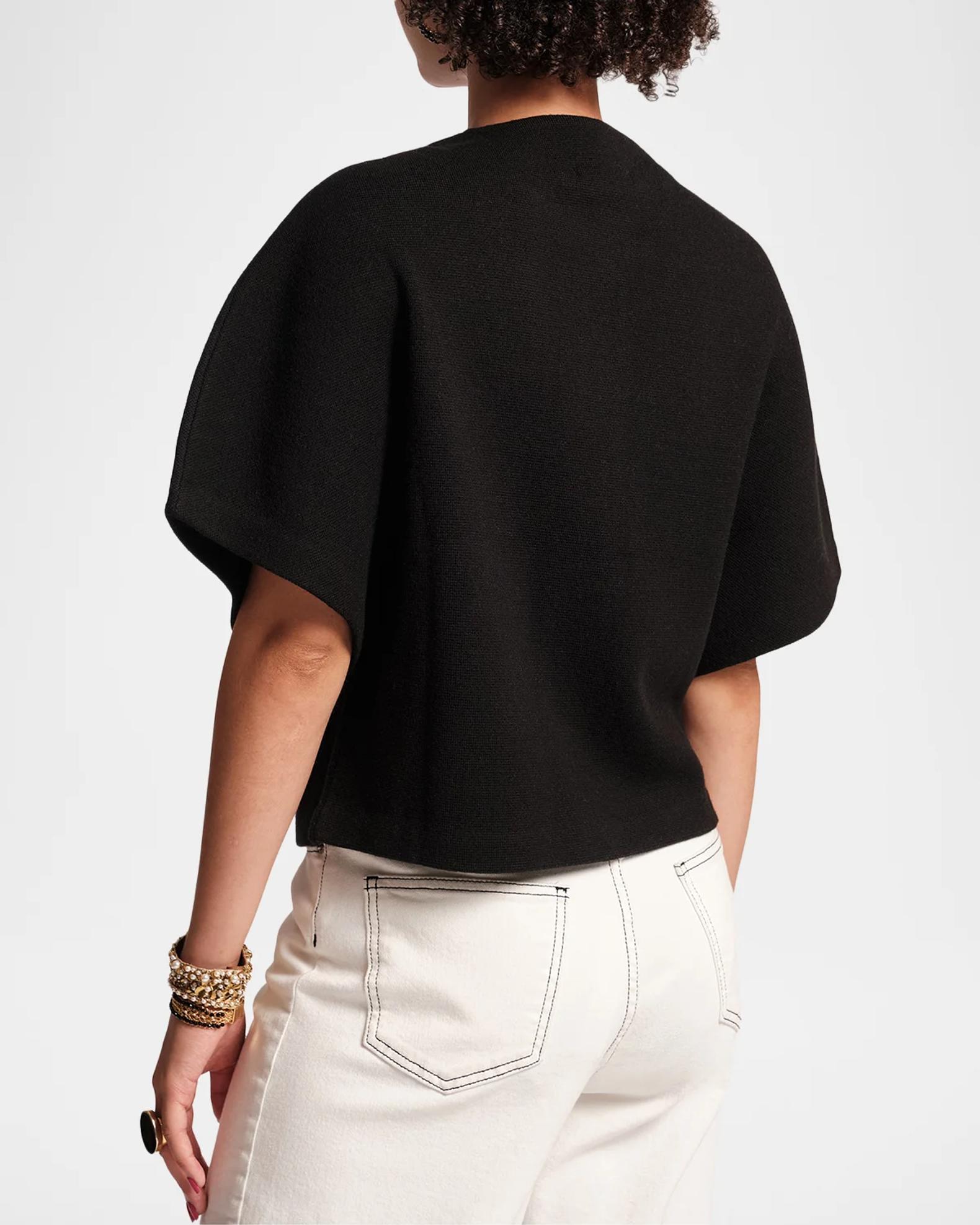 Frances Valentine Carnegie Floral Applique Wool Shrug | Neiman Marcus