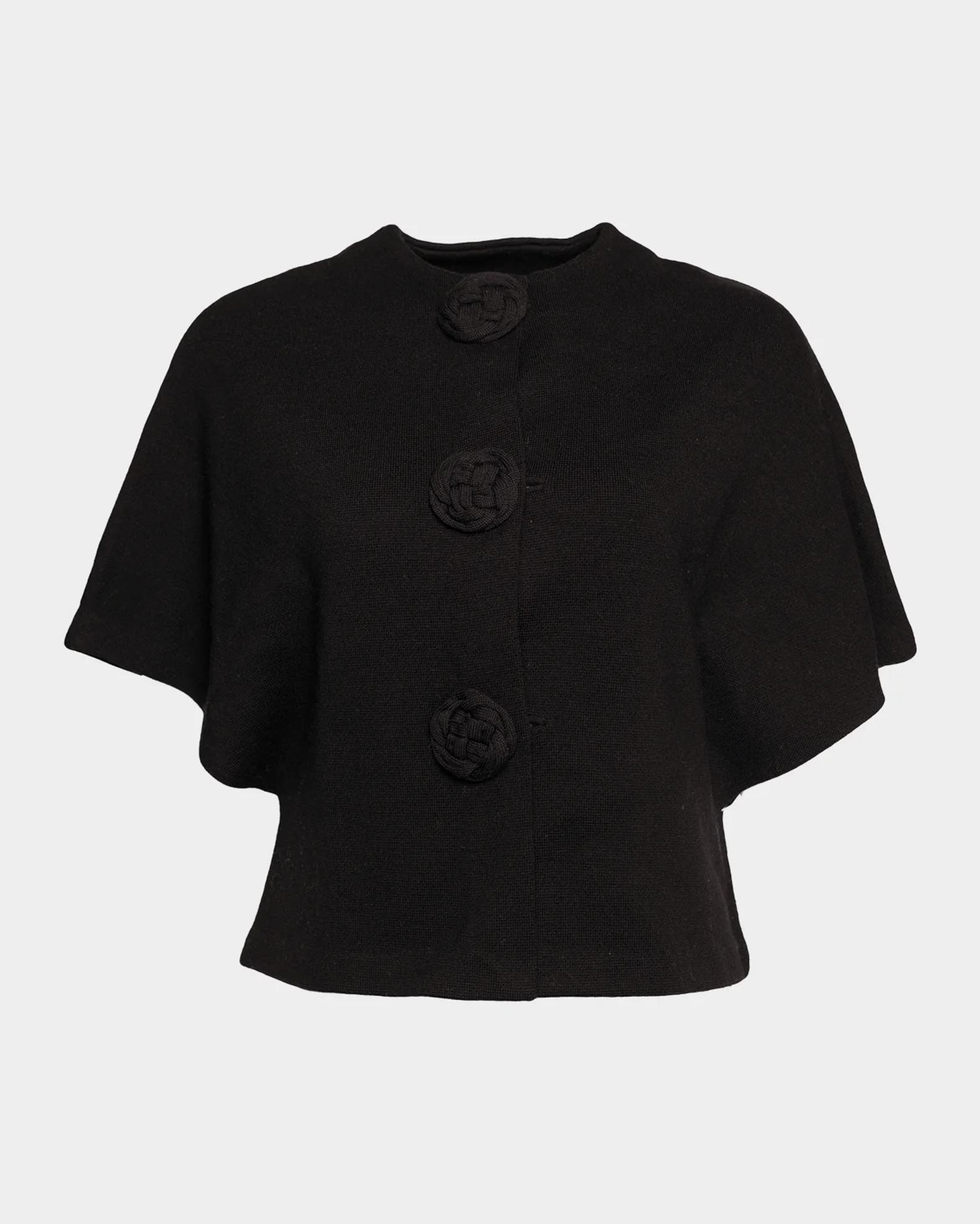 Frances Valentine Carnegie Floral Applique Wool Shrug | Neiman Marcus
