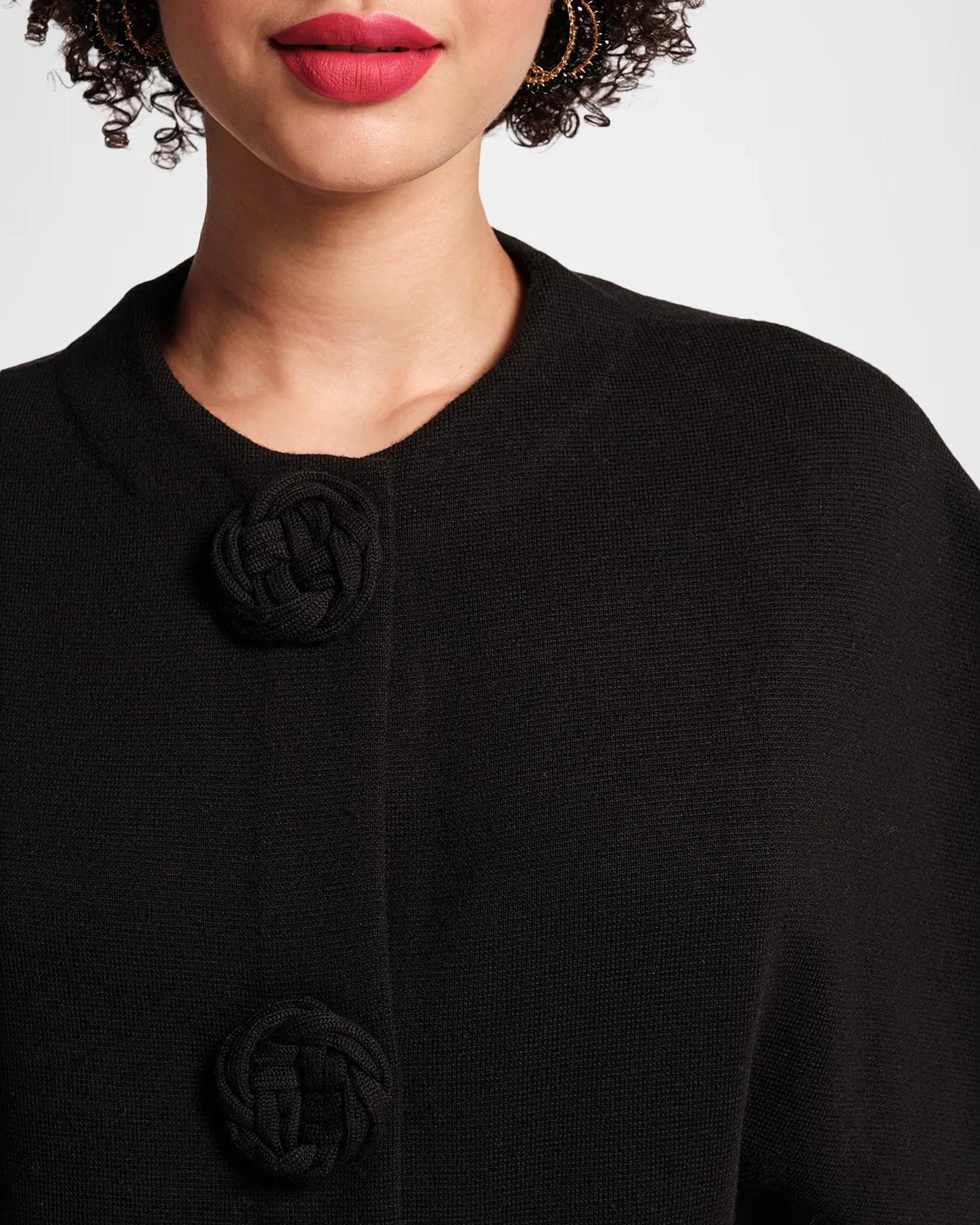 Frances Valentine Carnegie Floral Applique Wool Shrug | Neiman Marcus