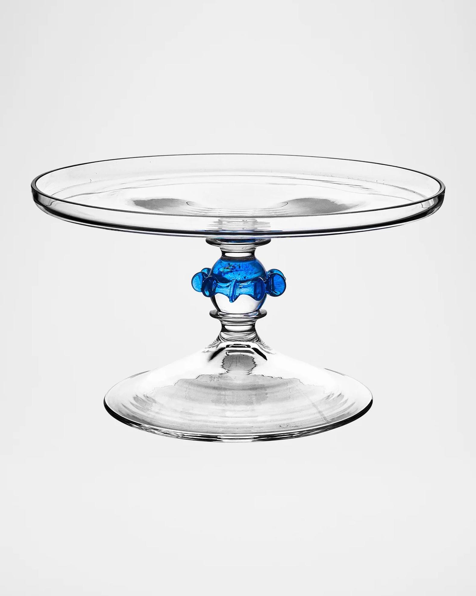 Juliska Nell Ruffle Petite Cake Dome & Stand, Chambray | Neiman Marcus