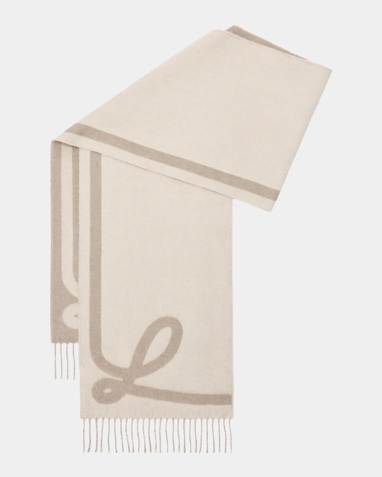 LOEWE ウール・カシミヤ LOEWE Men's Logo Wool-Cashmere Jacquard Scarf | Neiman Marcus