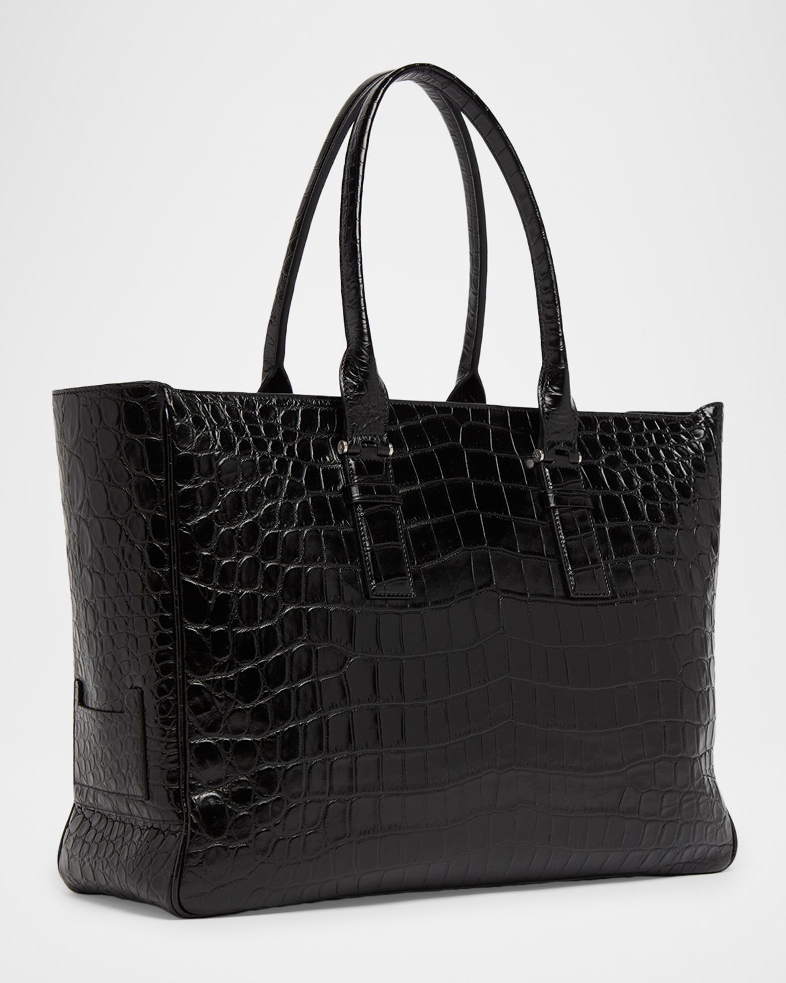 トムフォード バッグ TOM FORD Men's Croc-Embossed Leather Tote Bag | Neiman Marcus