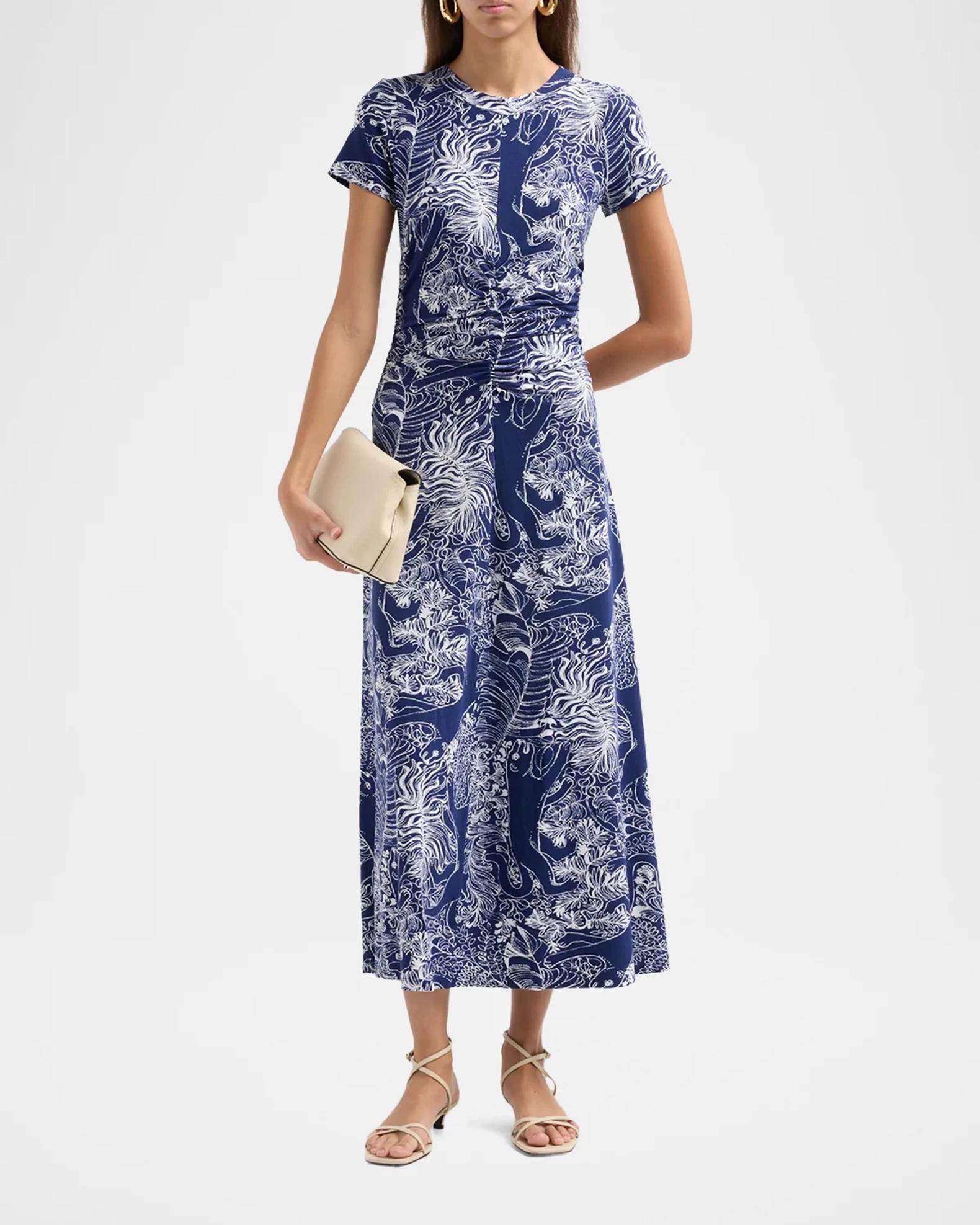Lilly Pulitzer Alma Printed UPF 50+ Midi Dress | Neiman Marcus