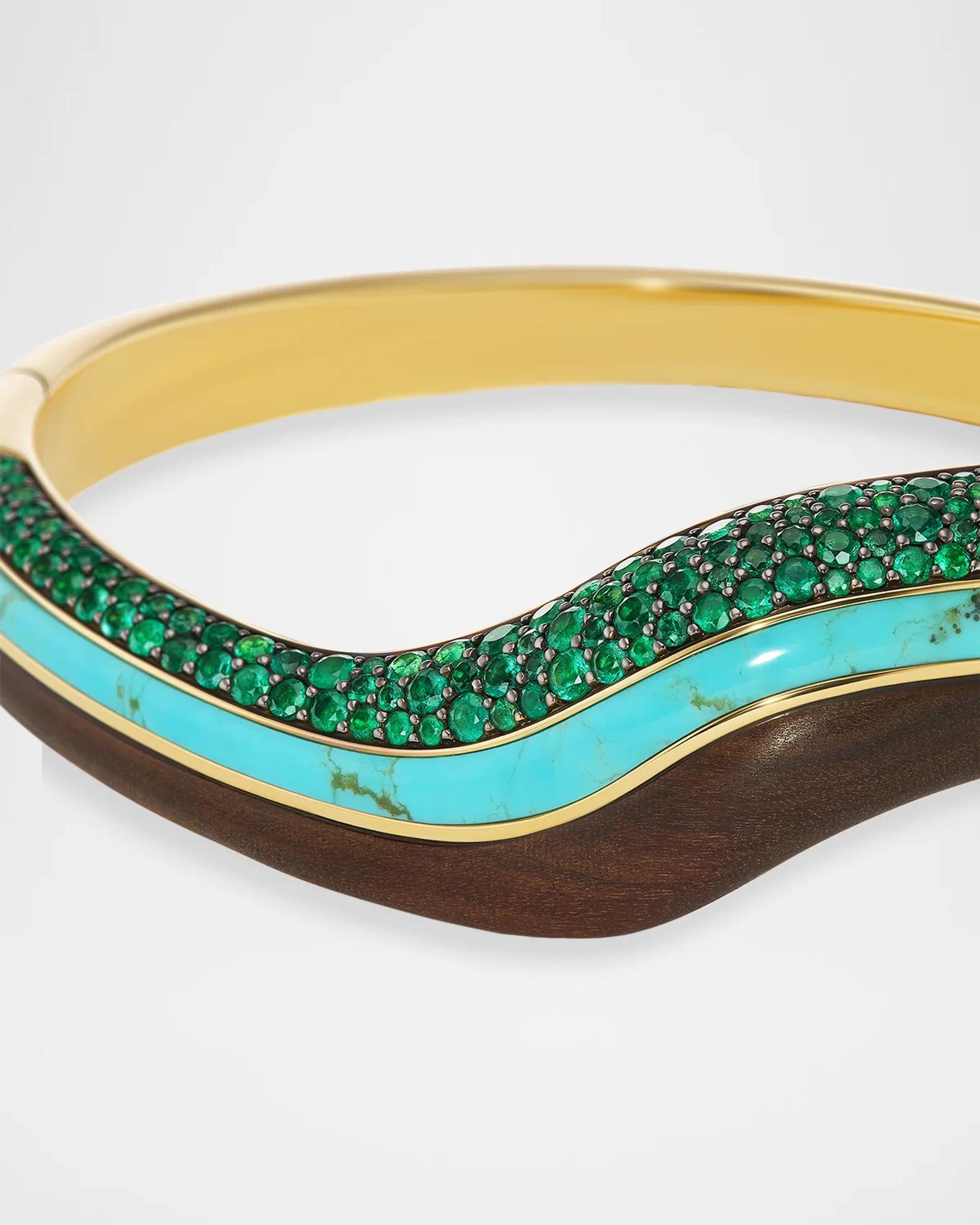 Emily P. Wheeler 18K Yellow Gold Wave Bracelet, Sandalwood