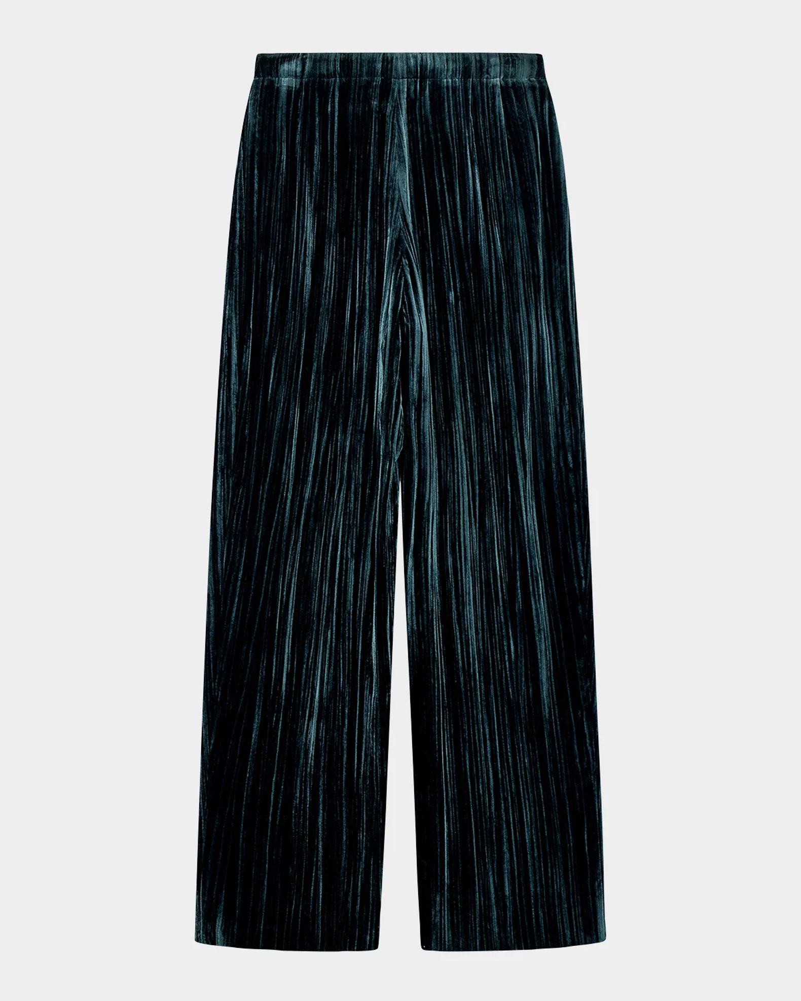 Emporio Armani Crinkled Velvet Pleated Trousers | Neiman Marcus