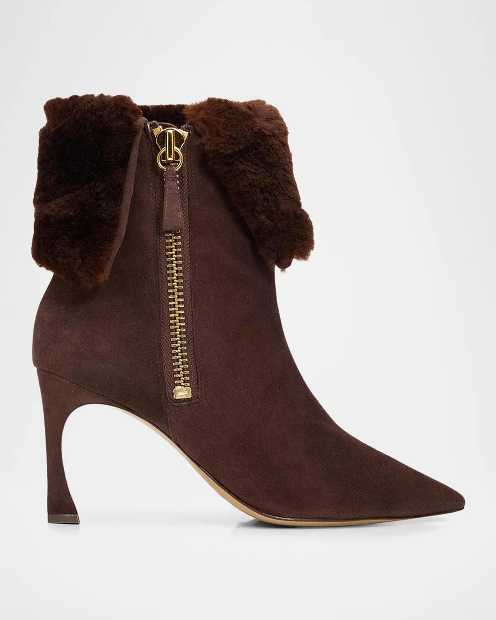 Alexandre Birman Mirabela 85MM Curly Booties | Neiman Marcus