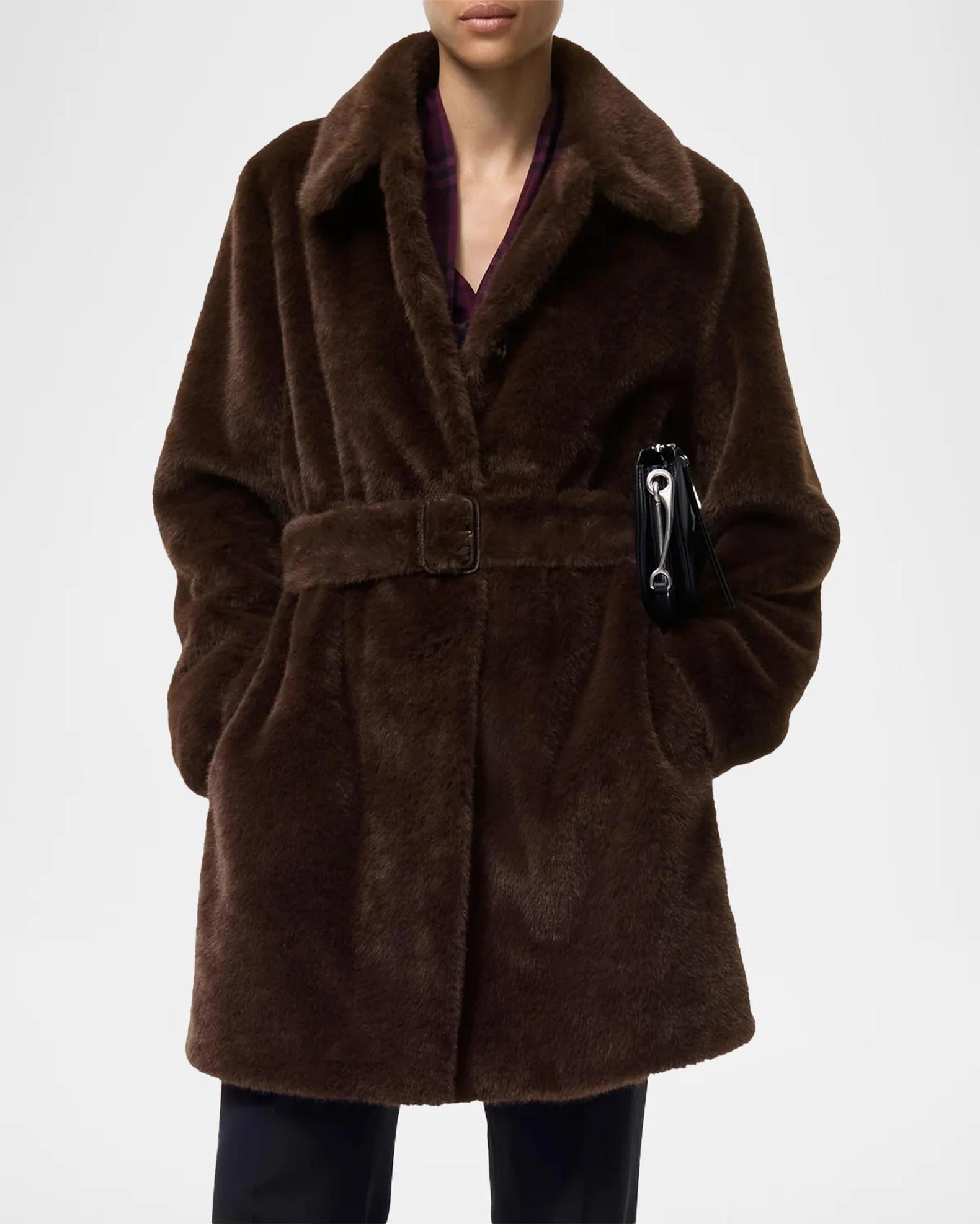 Burberry Belvedere Faux Fur Car Coat | Neiman Marcus