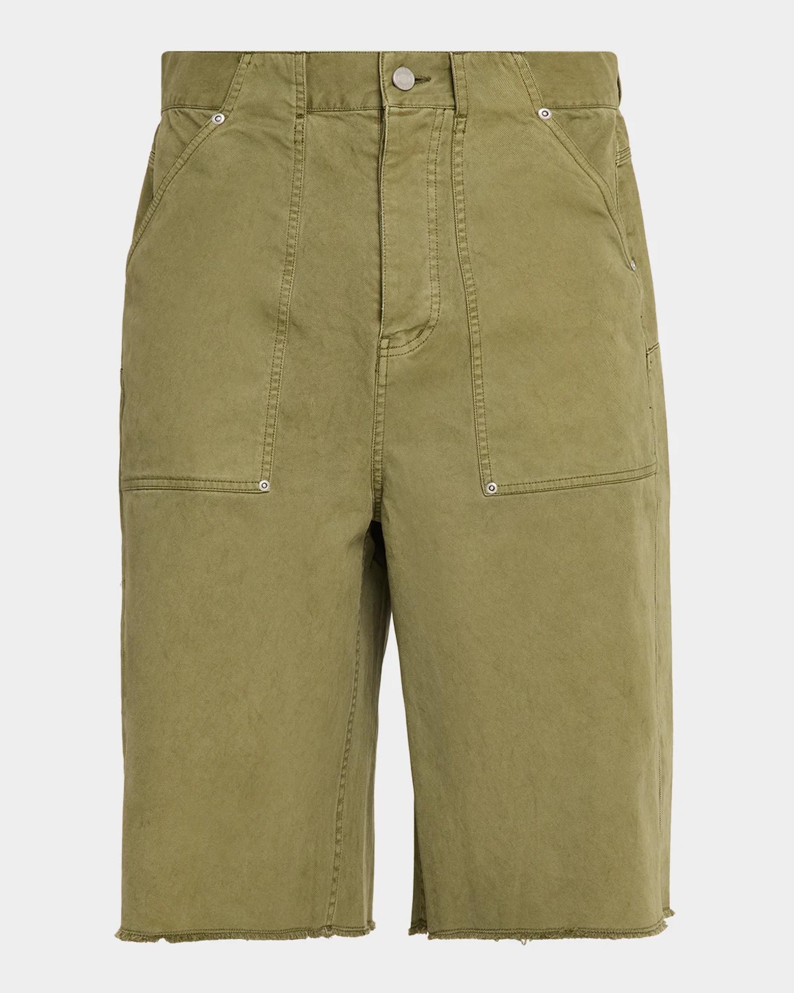PURPLE Men's Cotton Twill Utility Shorts | Neiman Marcus