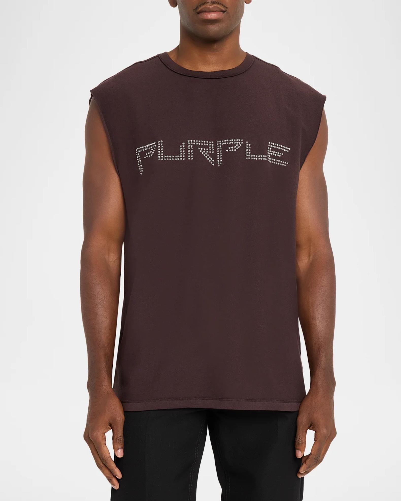 PURPLE Men's Logo Cotton Jersey Tank | Neiman Marcus