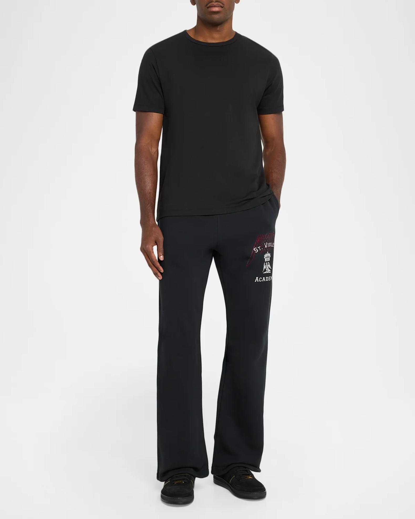 PURPLE Men's Heavyweight Fleece Flared Sweatpants | Neiman Marcus