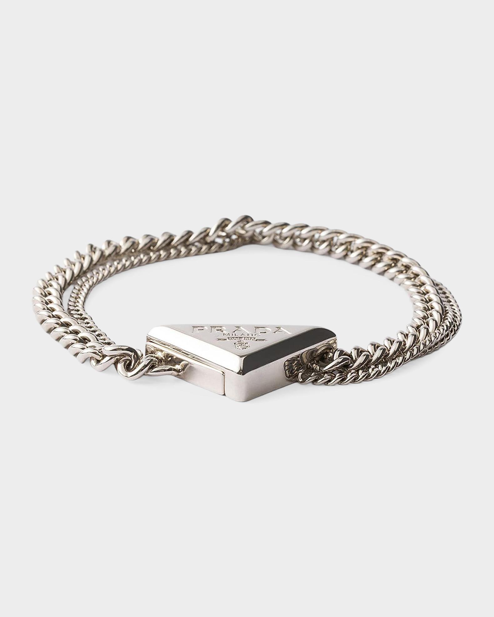 Prada Logo Metal Bracelet | Neiman Marcus