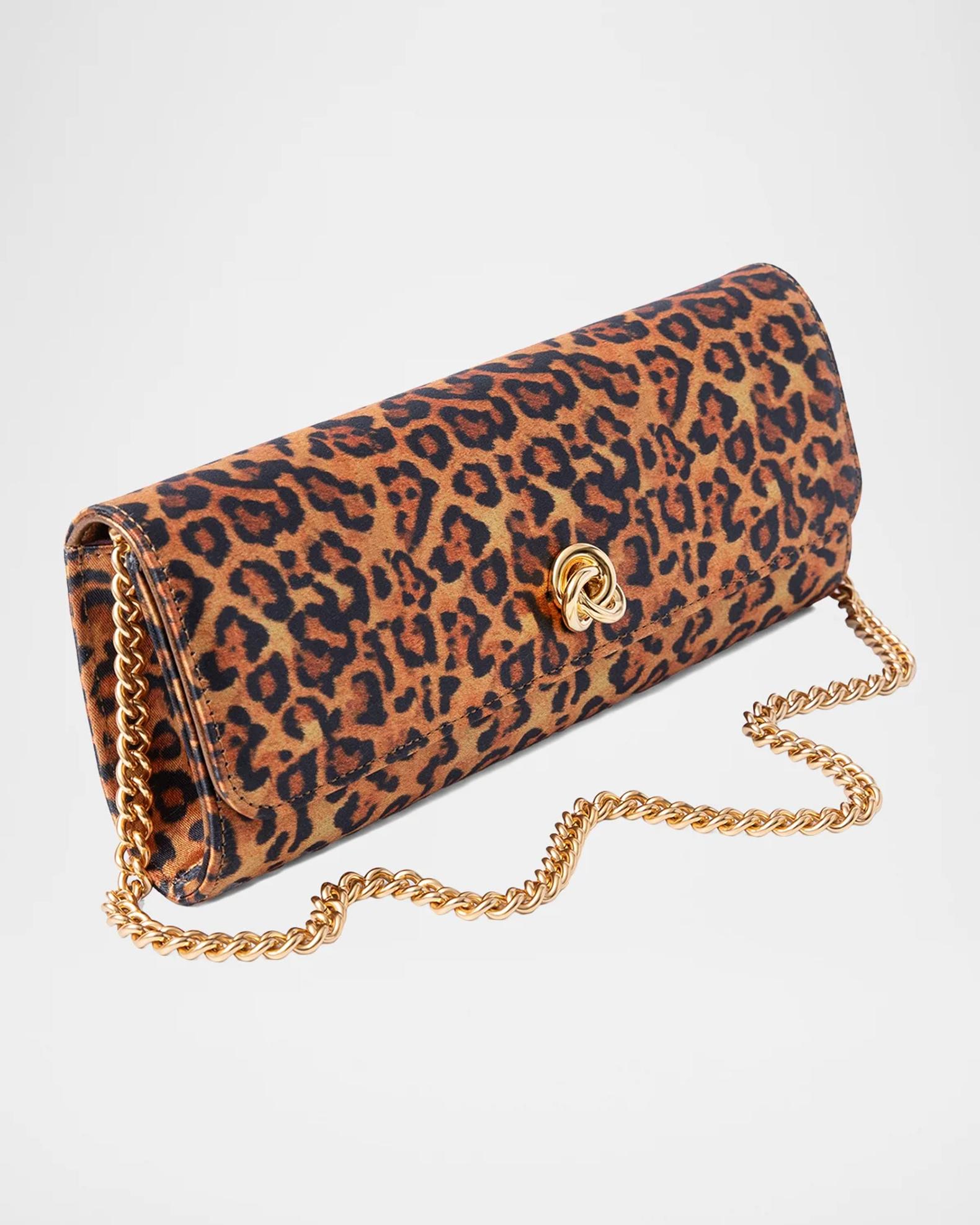 Michelle Wilhite Mini Robbie Animal Print Flap Clutch Bag | Neiman Marcus