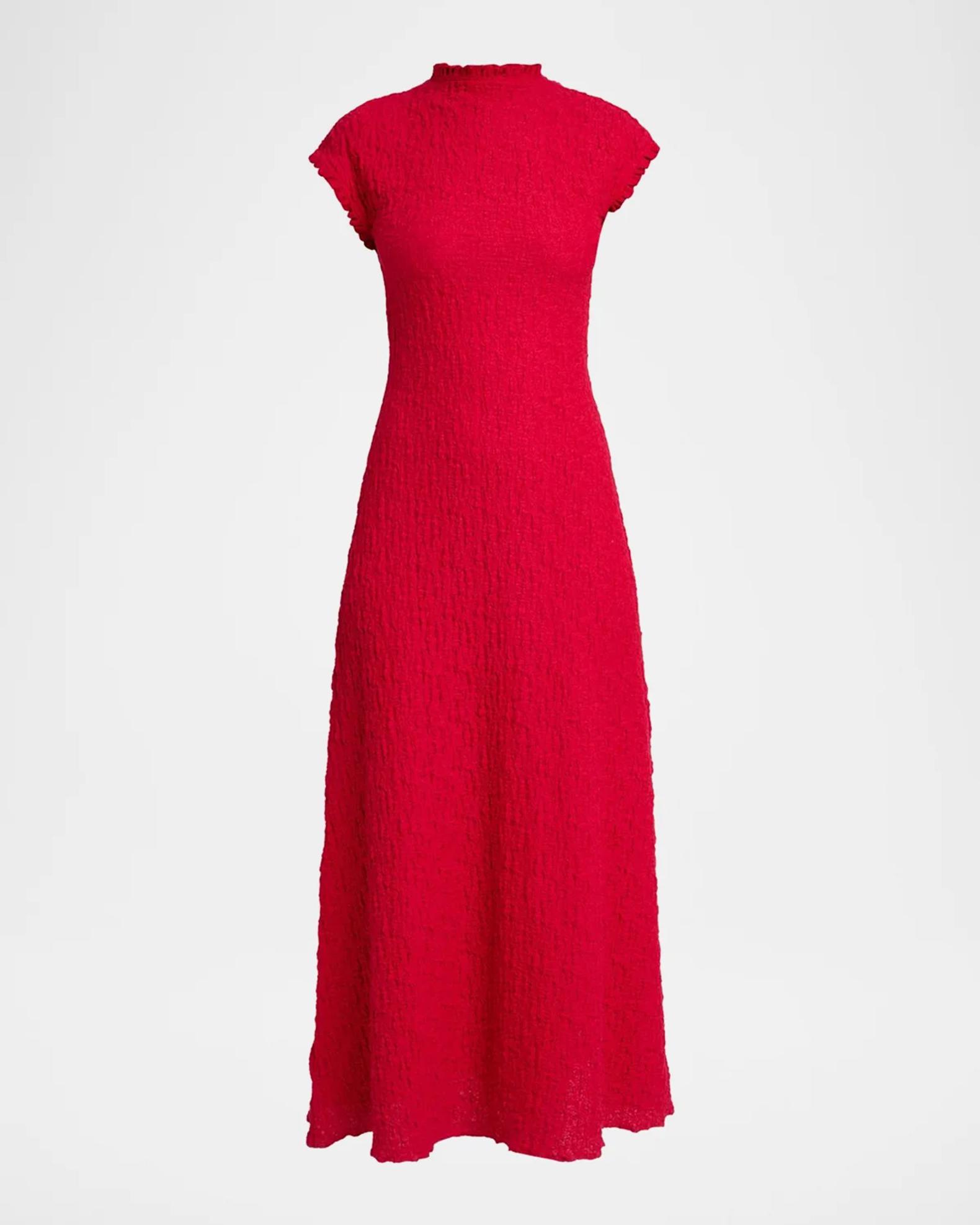Proenza Schouler Cleo Stretch Jersey Jacquard A-Line Midi Dress