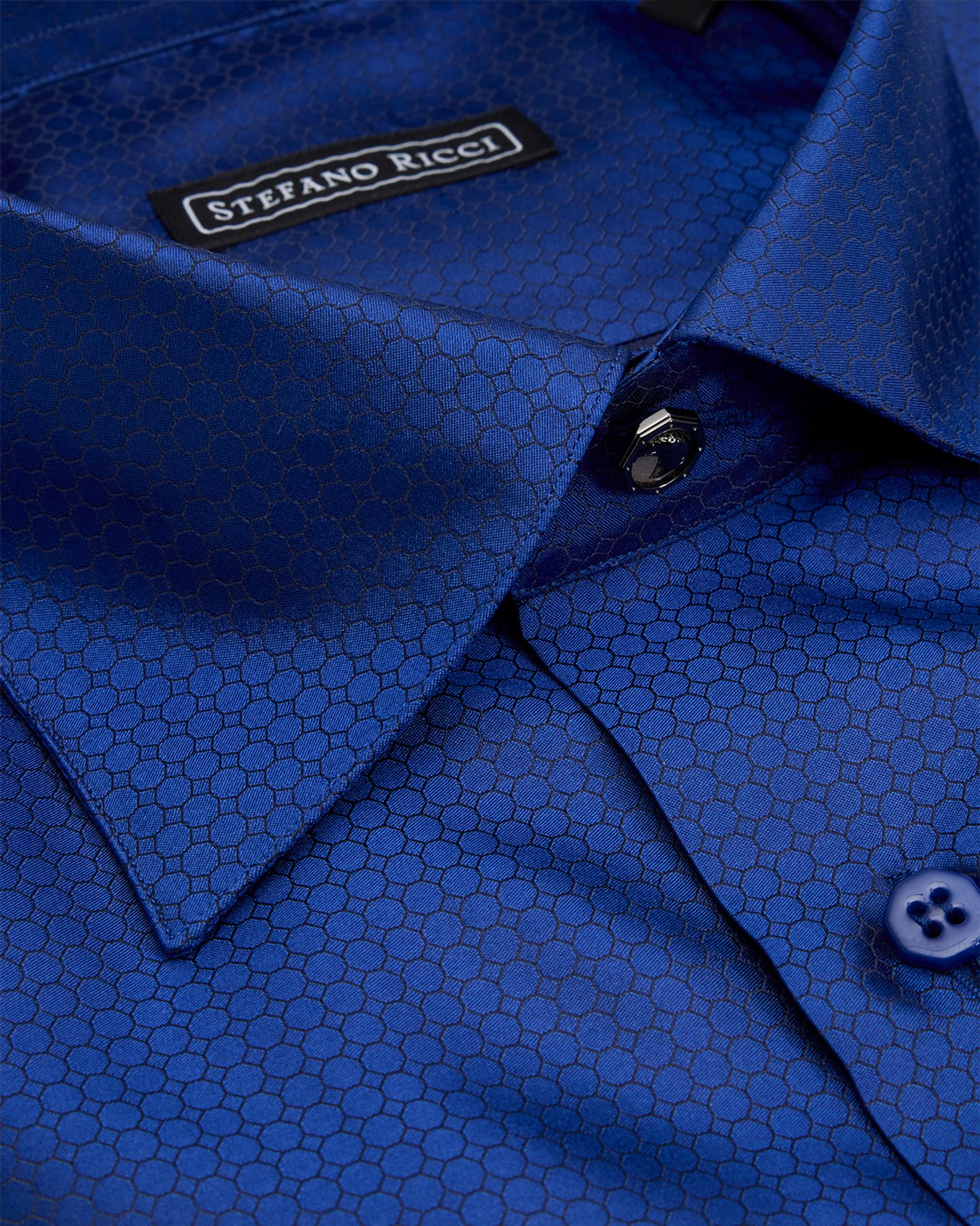 Stefano Ricci Men's Micro-Hexagon-Print Silk Dress Shirt | Neiman Marcus