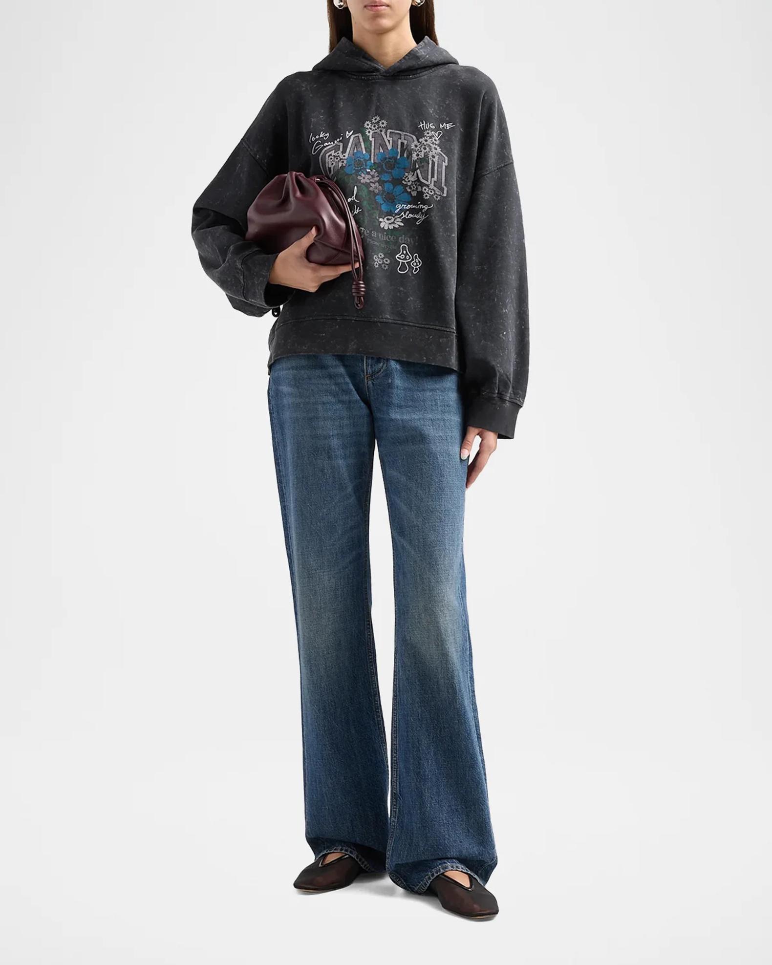 Ganni Isoli Crop Hoodie | Neiman Marcus