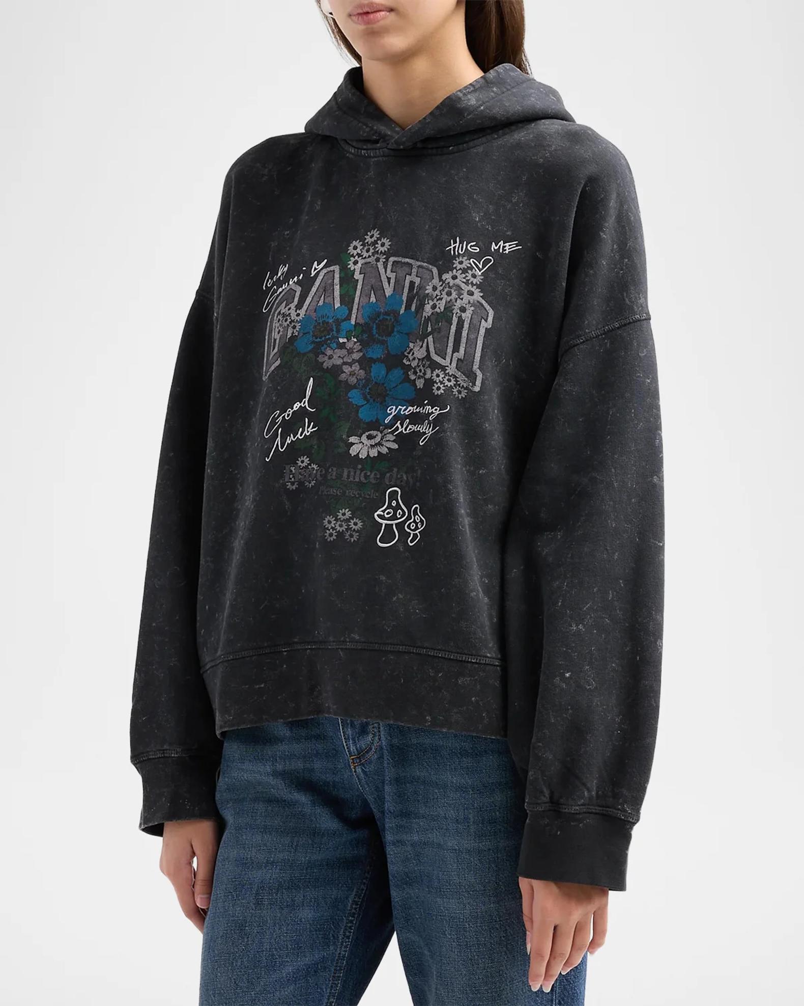 Ganni Isoli Crop Hoodie | Neiman Marcus