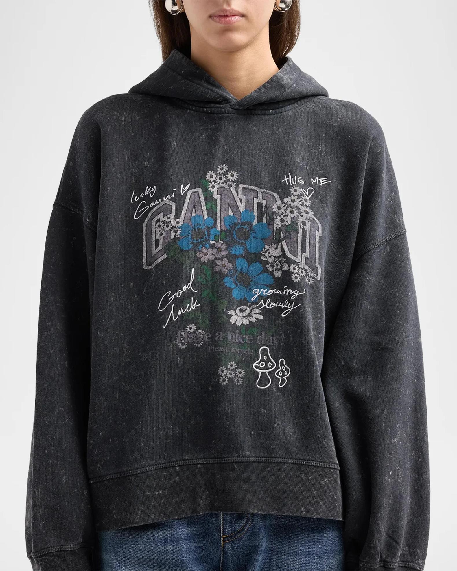 Ganni Isoli Crop Hoodie | Neiman Marcus