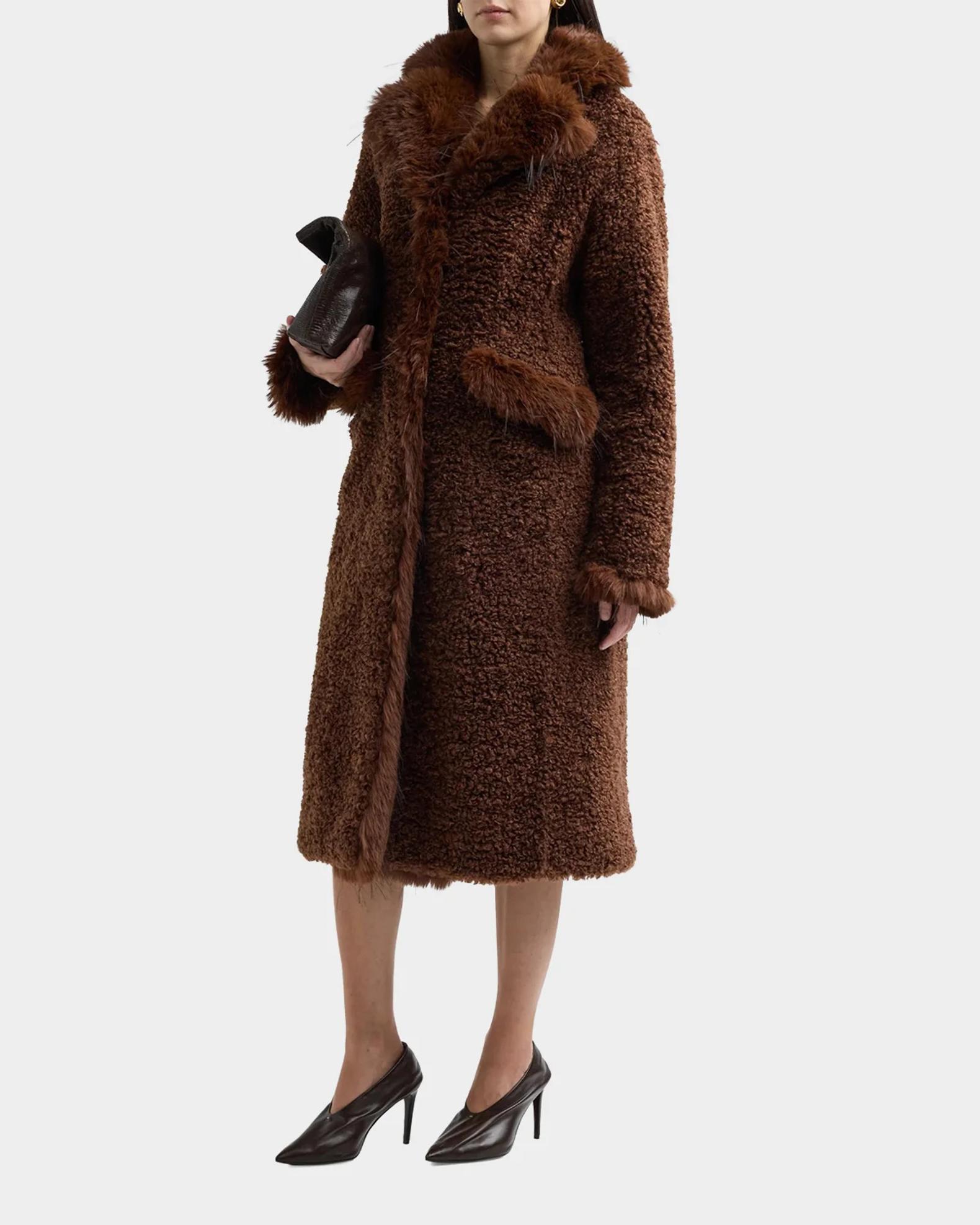 Ganni Long Teddy Faux-Shearling Coat | Neiman Marcus