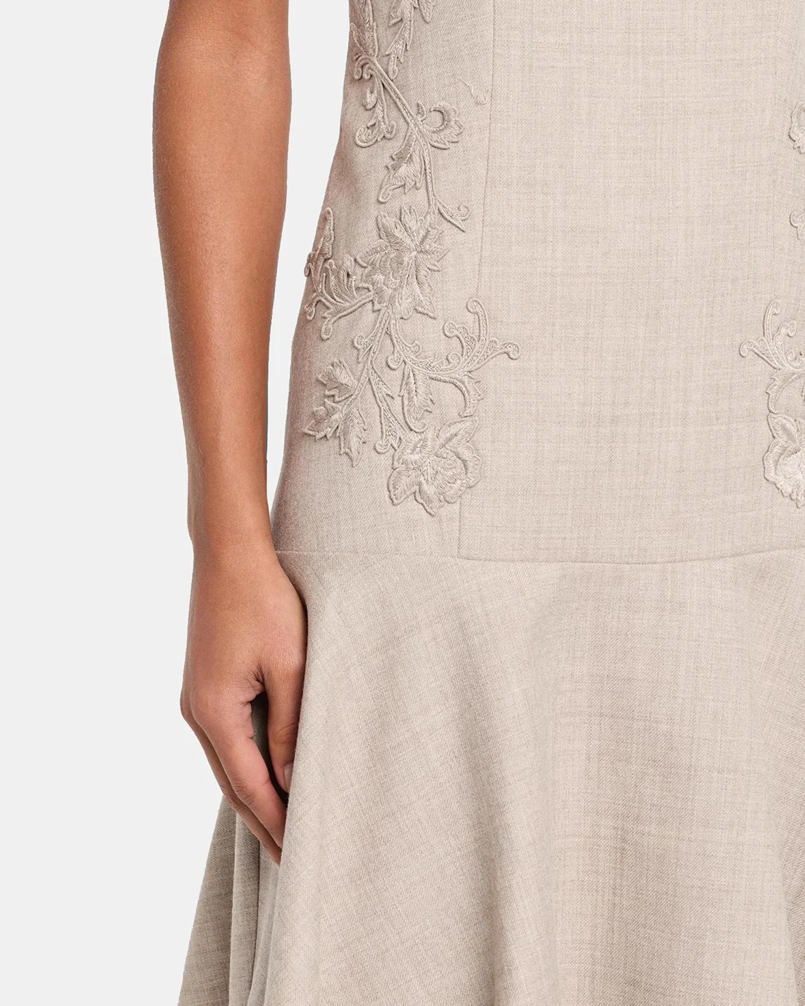 drop waist knee length dress Kobi Halperin Tate Wool Drop-Waist Knee-Length Multicolored fashion tweed dress