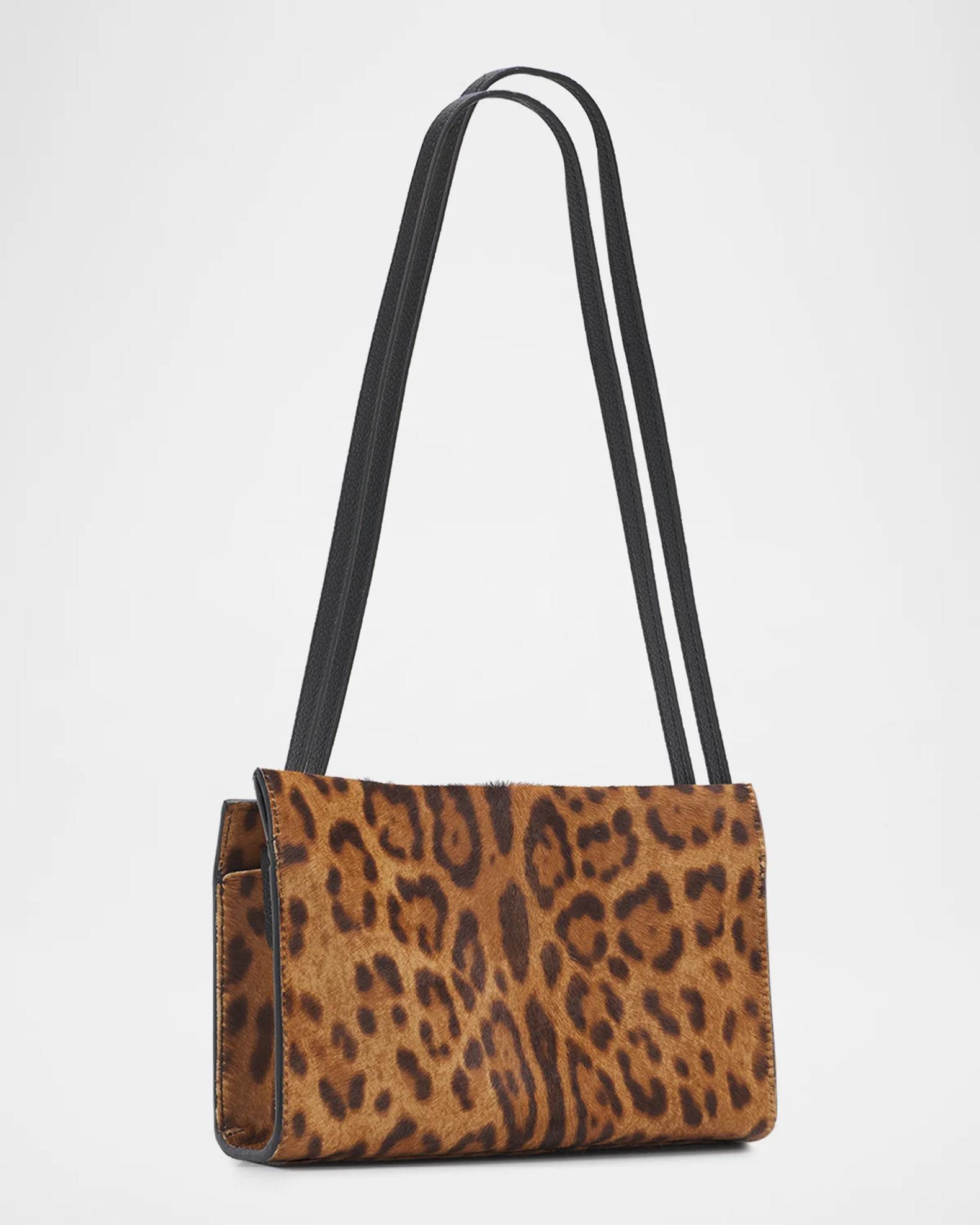 Burberry Cotswolds Leopard-Print Calf Hair Pouch Bag | Neiman Marcus