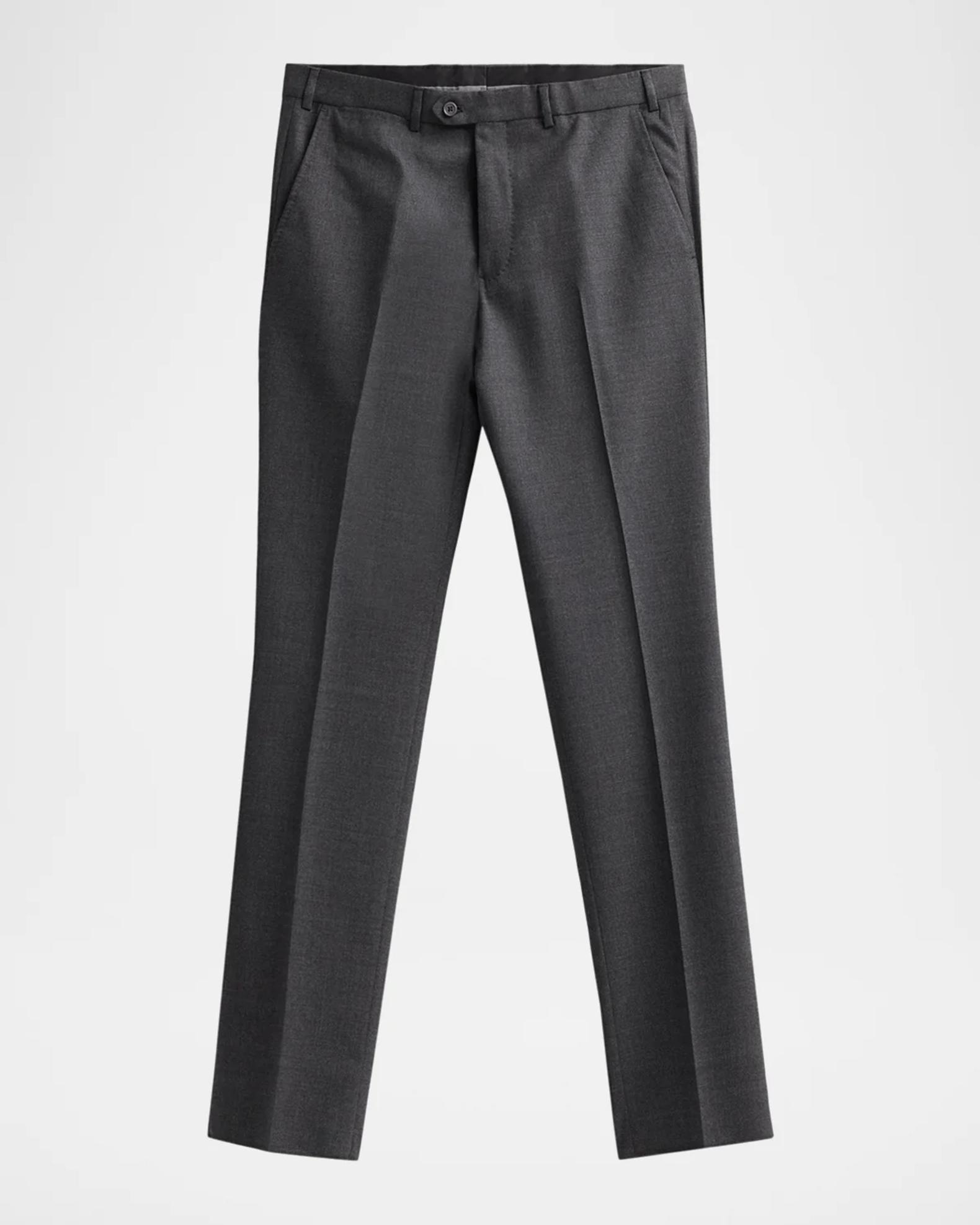 Emporio Armani Men's Textured Wool Trousers | Neiman Marcus
