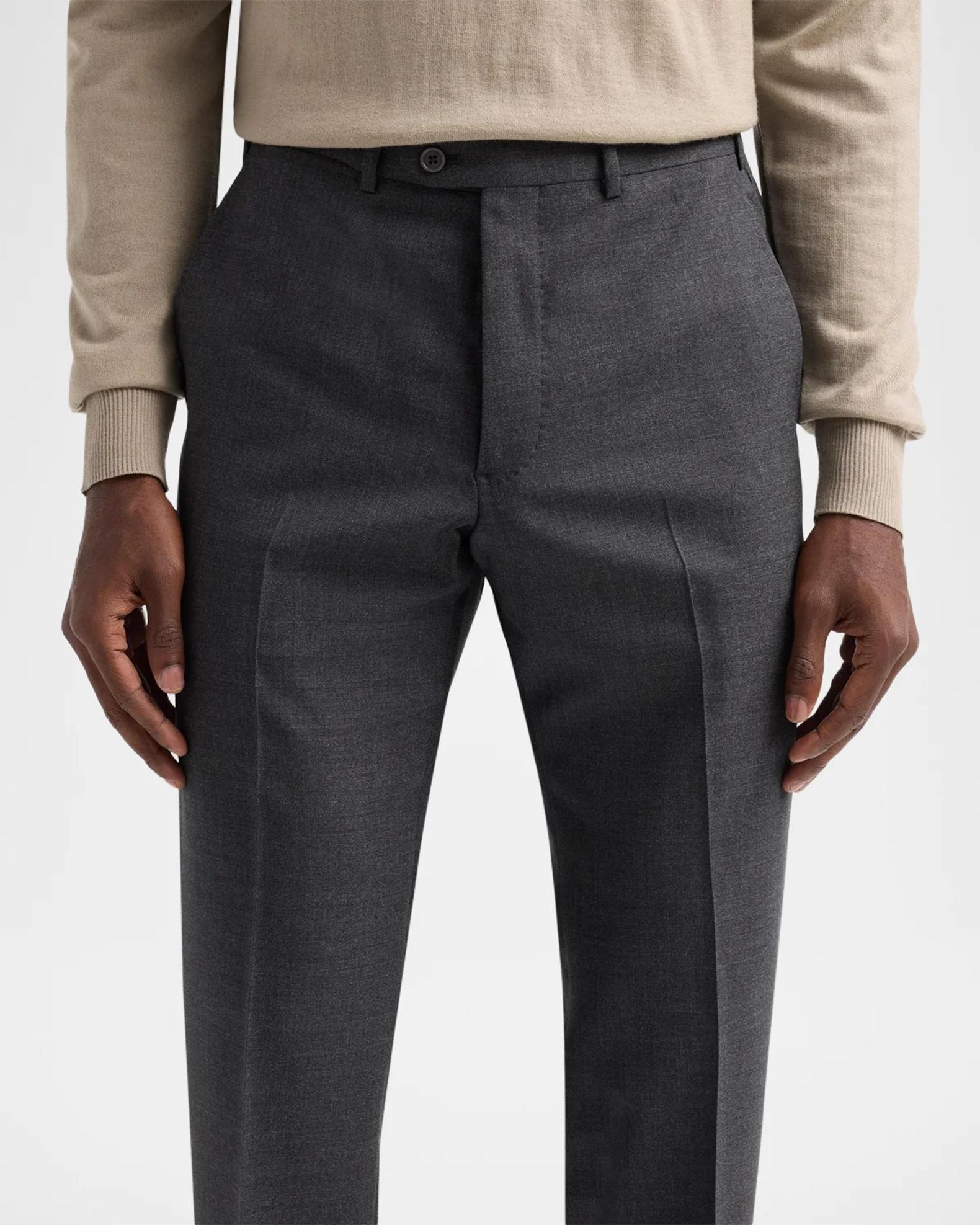 Emporio Armani Men's Textured Wool Trousers | Neiman Marcus