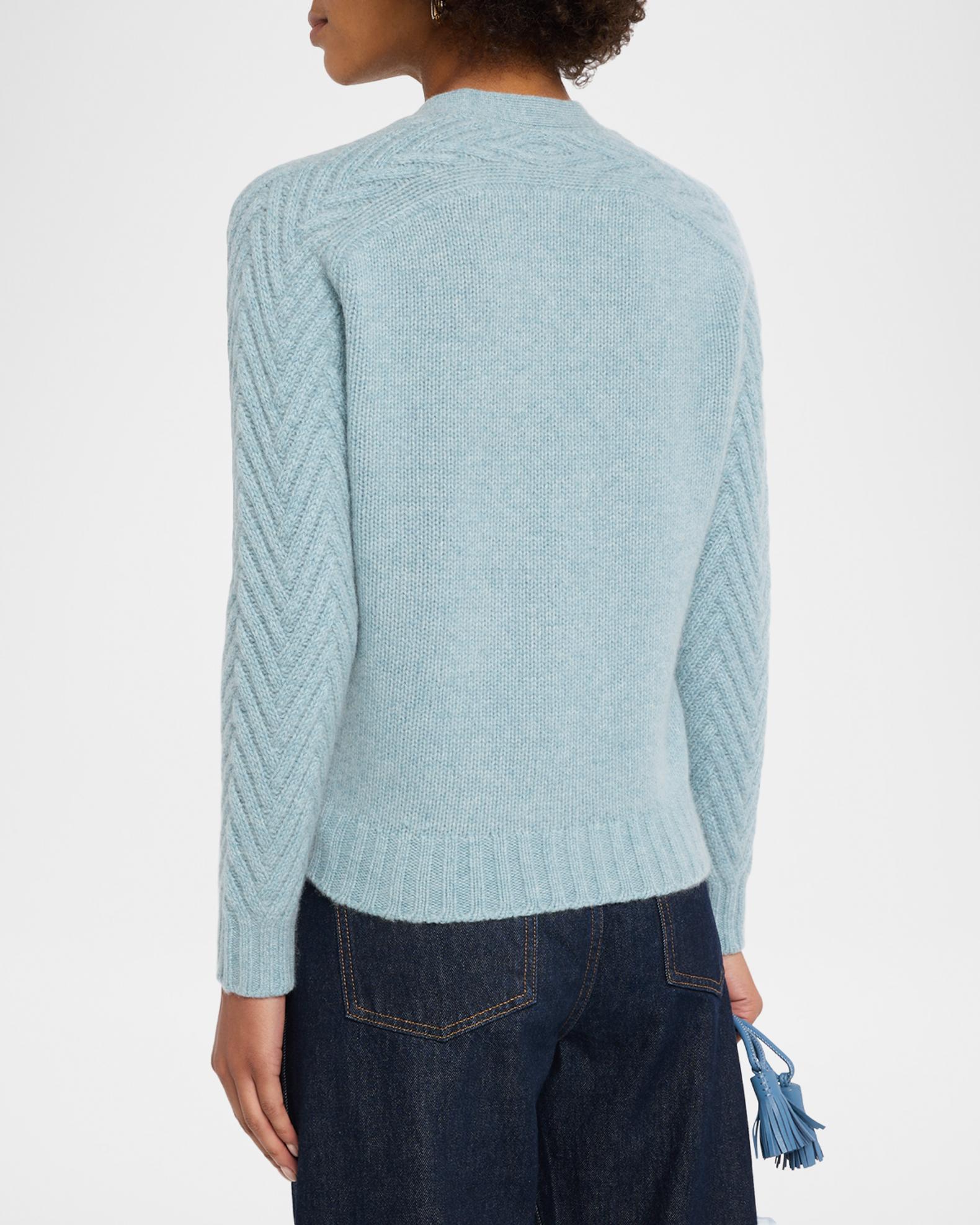 TSE Cashmere Cashmere Chevron-Stitch Cardigan | Neiman Marcus