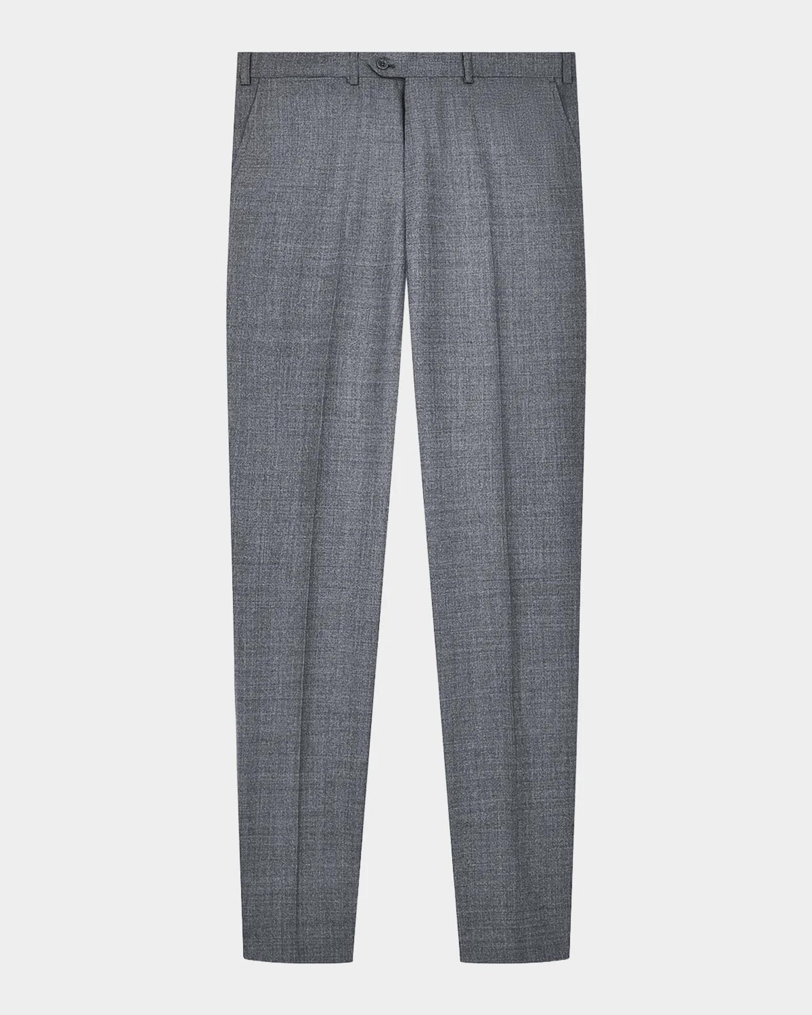 Emporio Armani Men's Wool Textured Flat-Front Trousers | Neiman Marcus