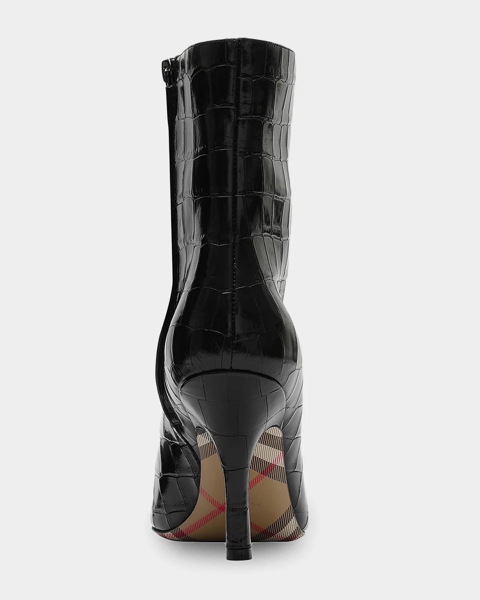 Burberry Dame 90MM Crocodile-Embossed-Leather Ankle Boots | Neiman 