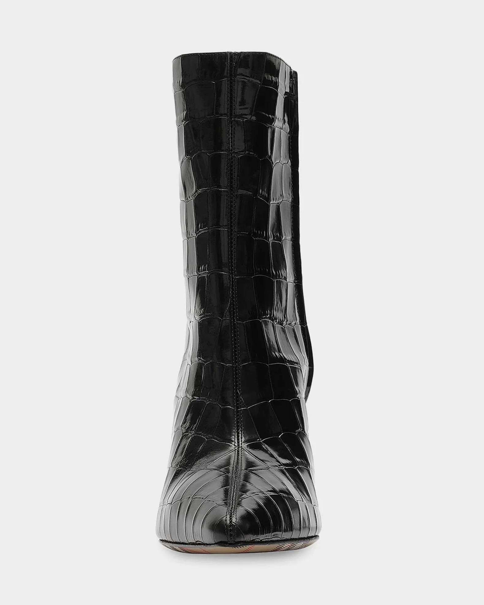 Burberry Dame 90MM Crocodile-Embossed-Leather Ankle Boots | Neiman