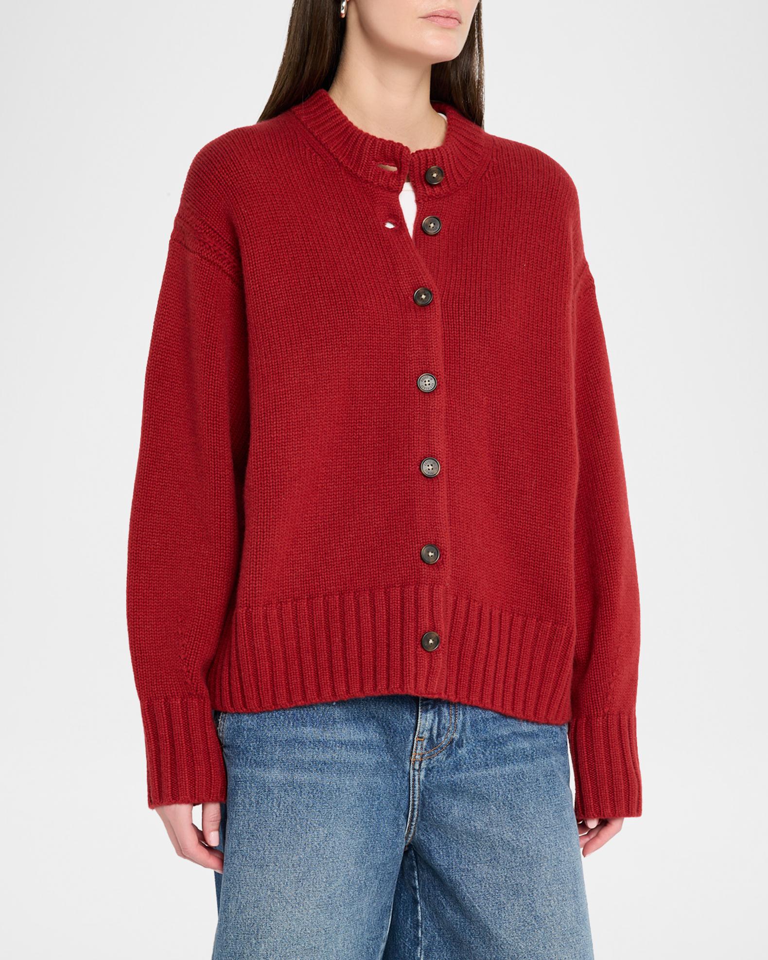 Guest in Residence Cozy Cashmere Crewneck Cardigan | Neiman Marcus