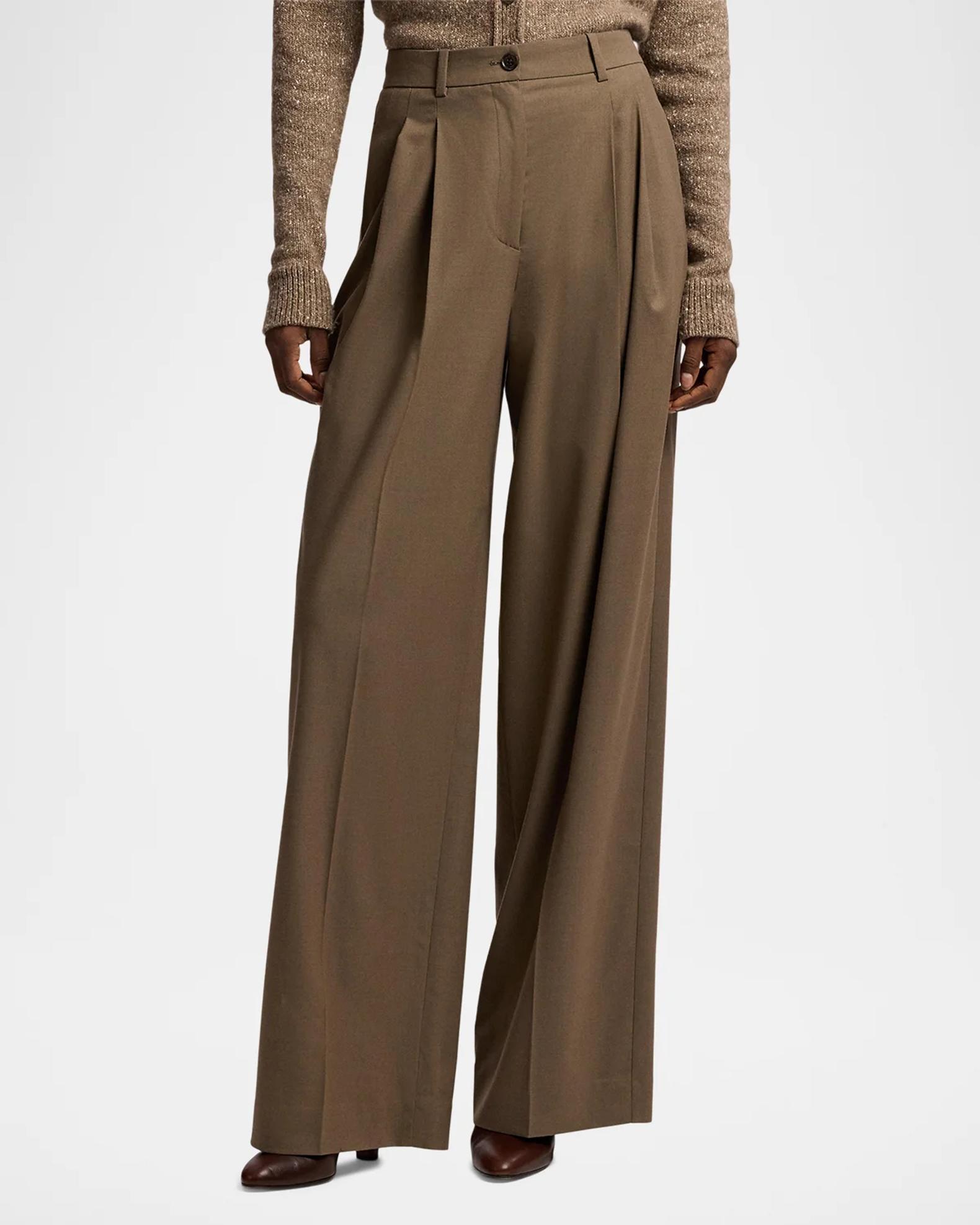 Ralph Lauren Collection Clarice Wool-Blend Pants | Neiman Marcus