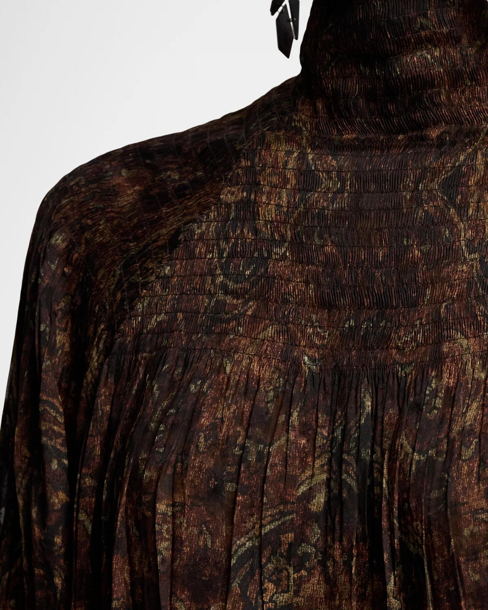 Ralph Lauren Collection Maddison Paisley Fil Coupé Top | Neiman Marcus