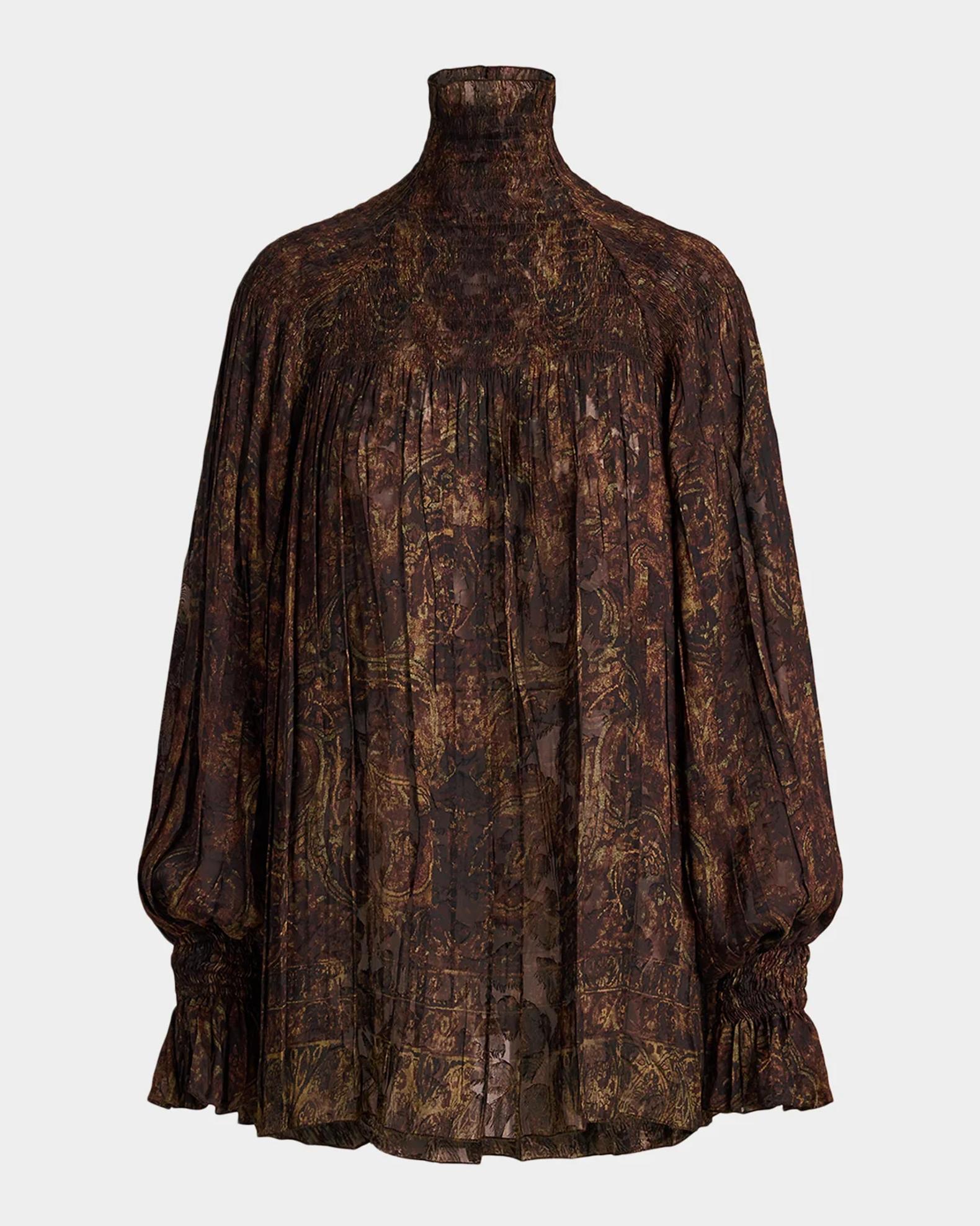 Ralph Lauren Collection Maddison Paisley Fil Coupé Top | Neiman Marcus