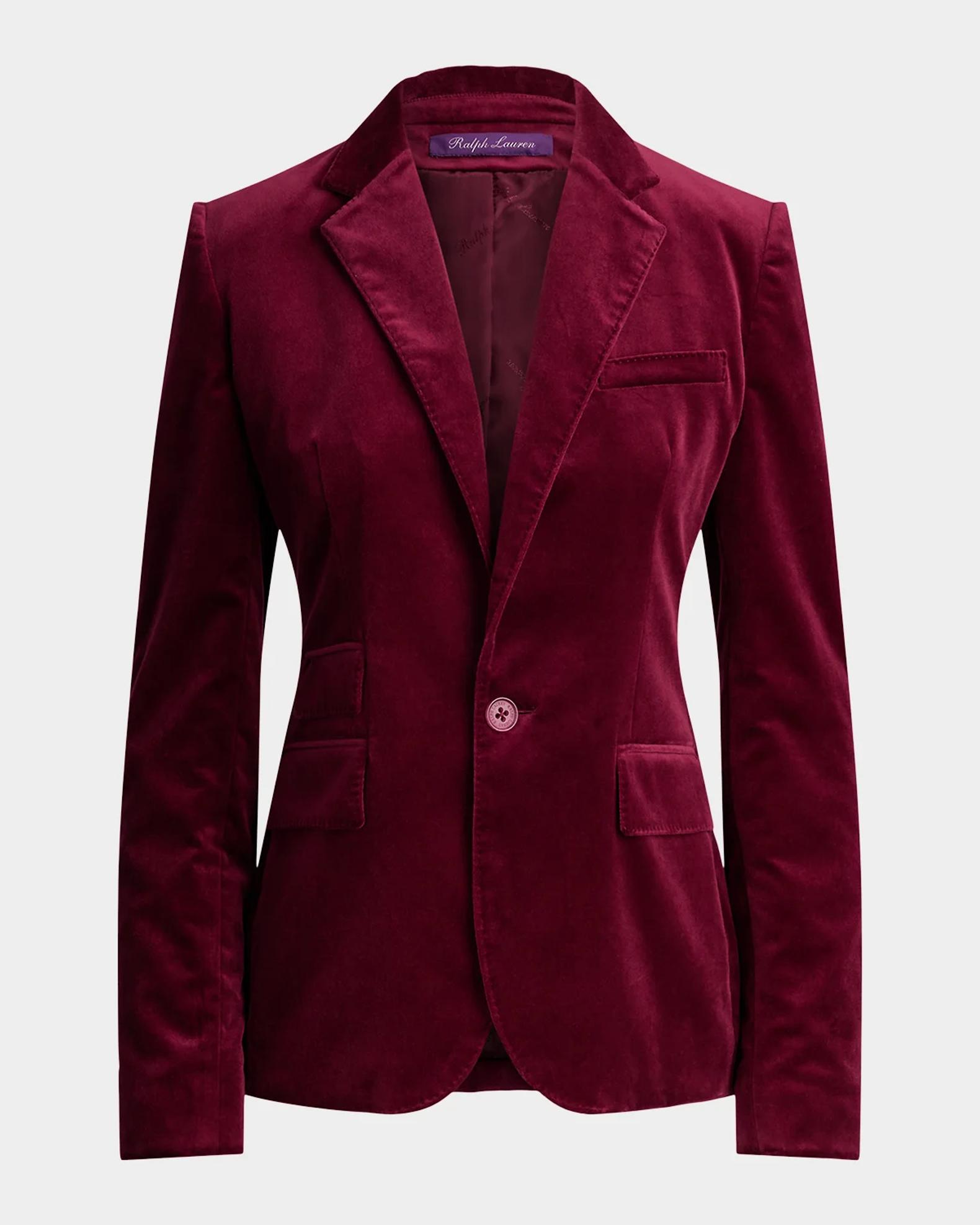 Ralph Lauren Collection Single-Breasted Velvet Tailored Jacket 