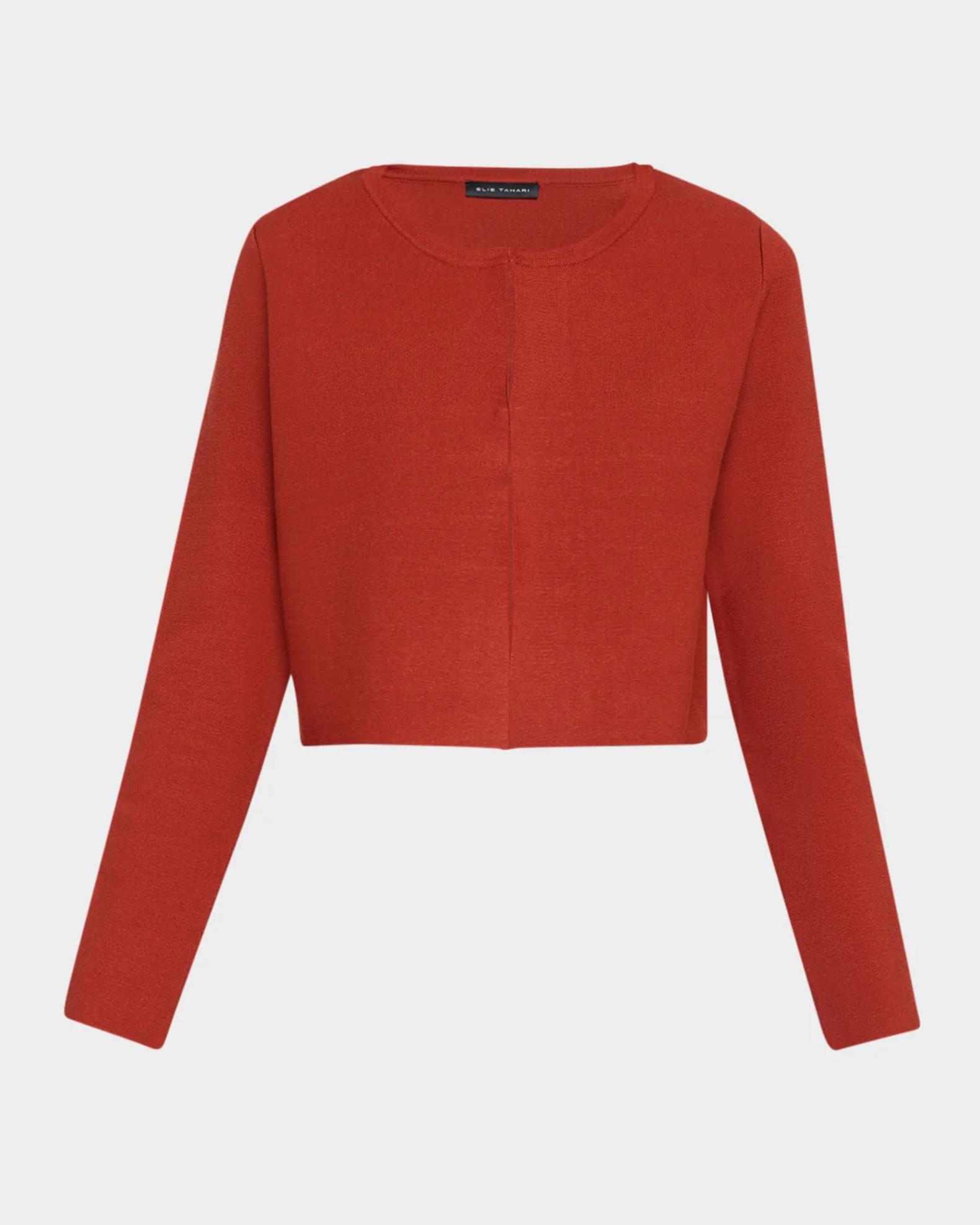 Elie Tahari The Kailany Cropped Knit Sweater | Neiman Marcus