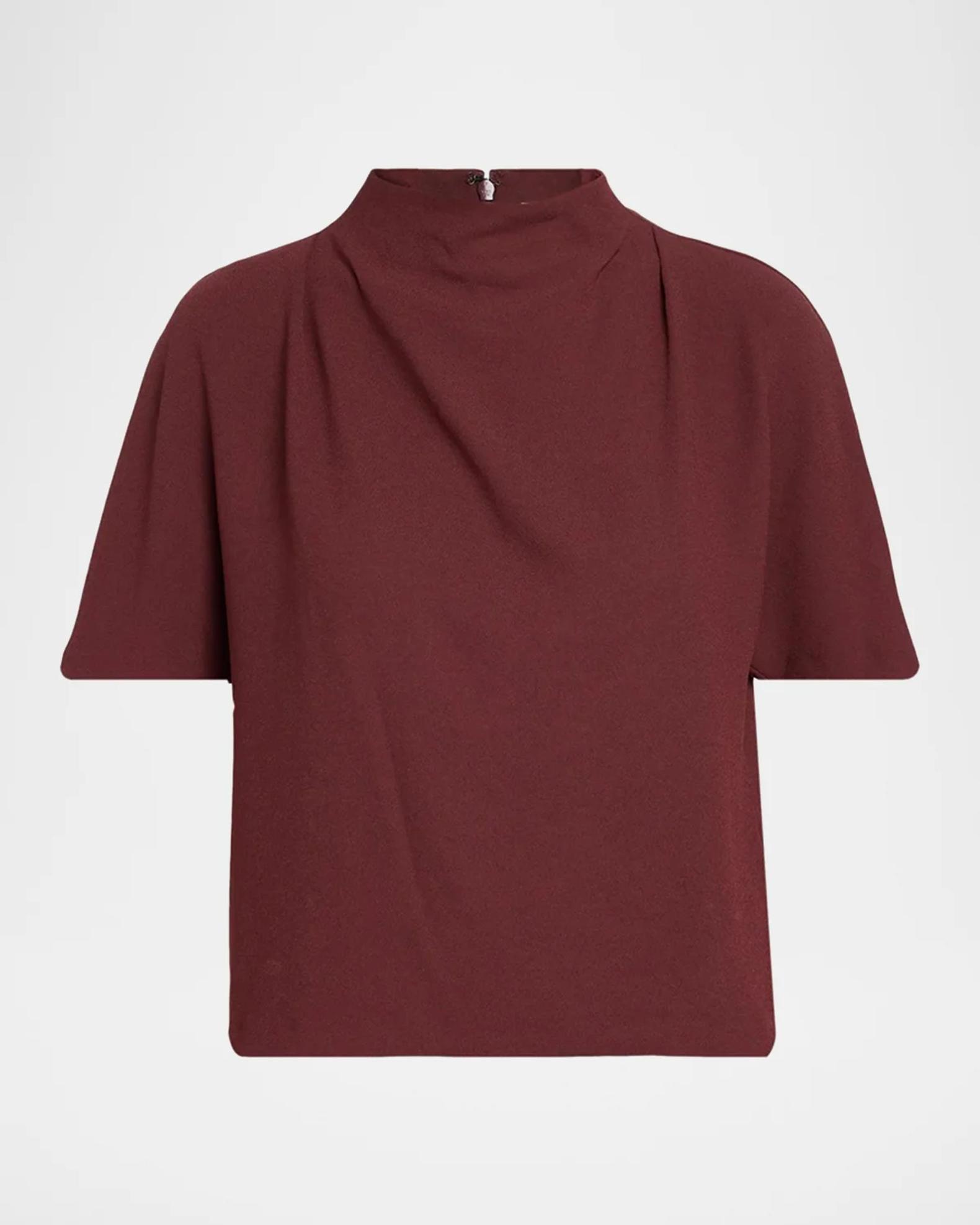 Vince Draped Funnel Neck Top | Neiman Marcus