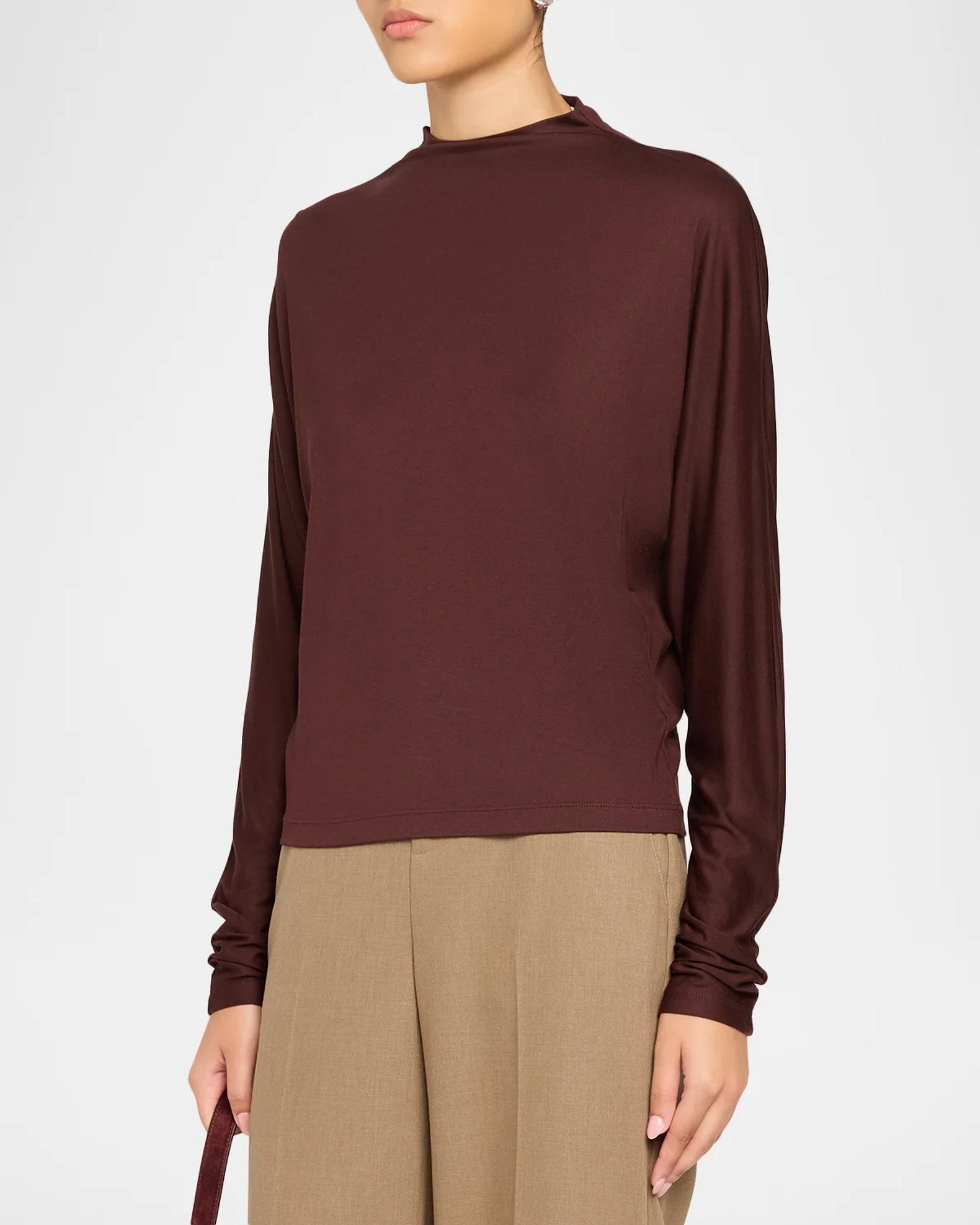 Vince Draped Funnel-Neck Dolman-Sleeve Top | Neiman Marcus