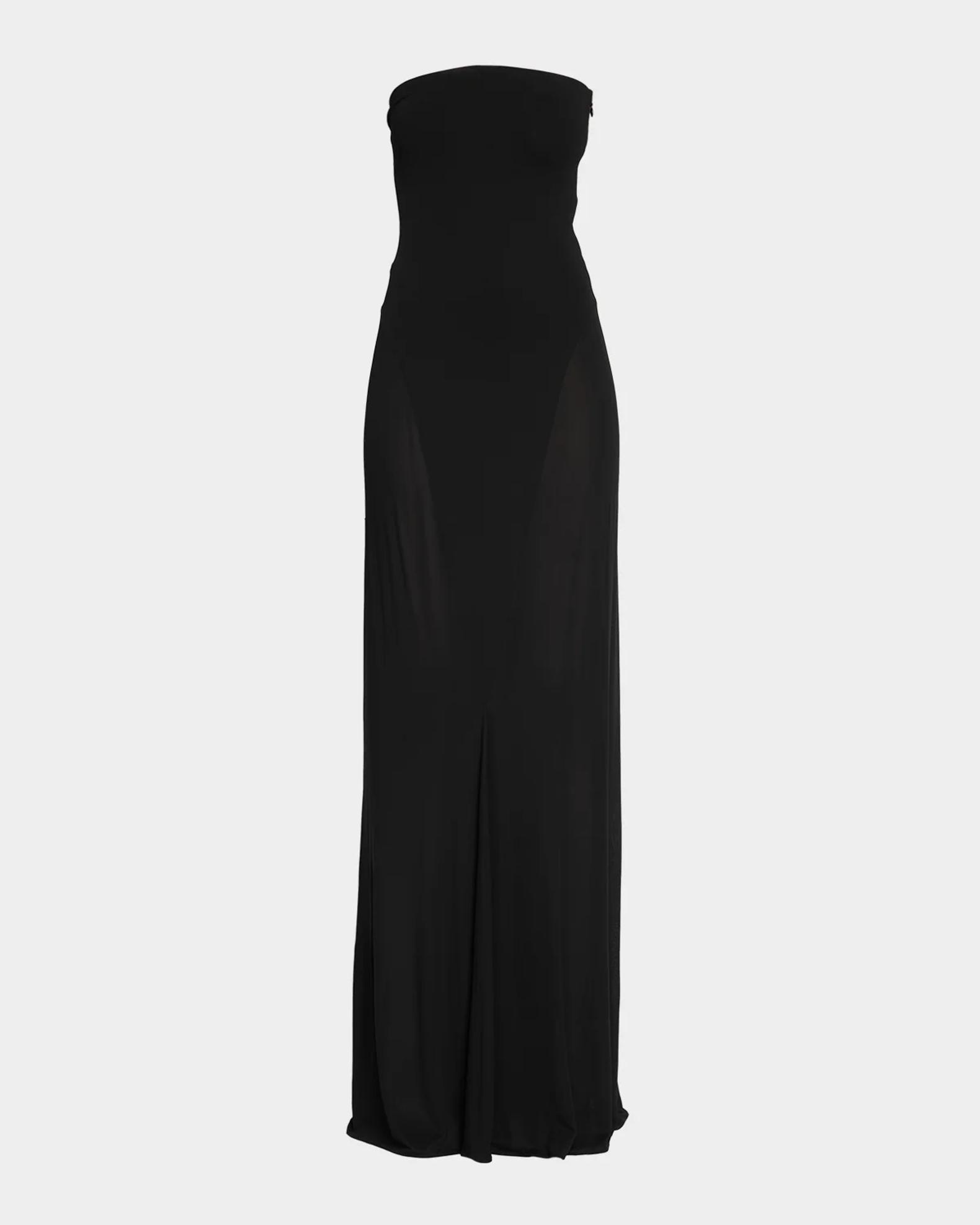 strapless black jersey dress ALAÏA Bustier Prom dresses