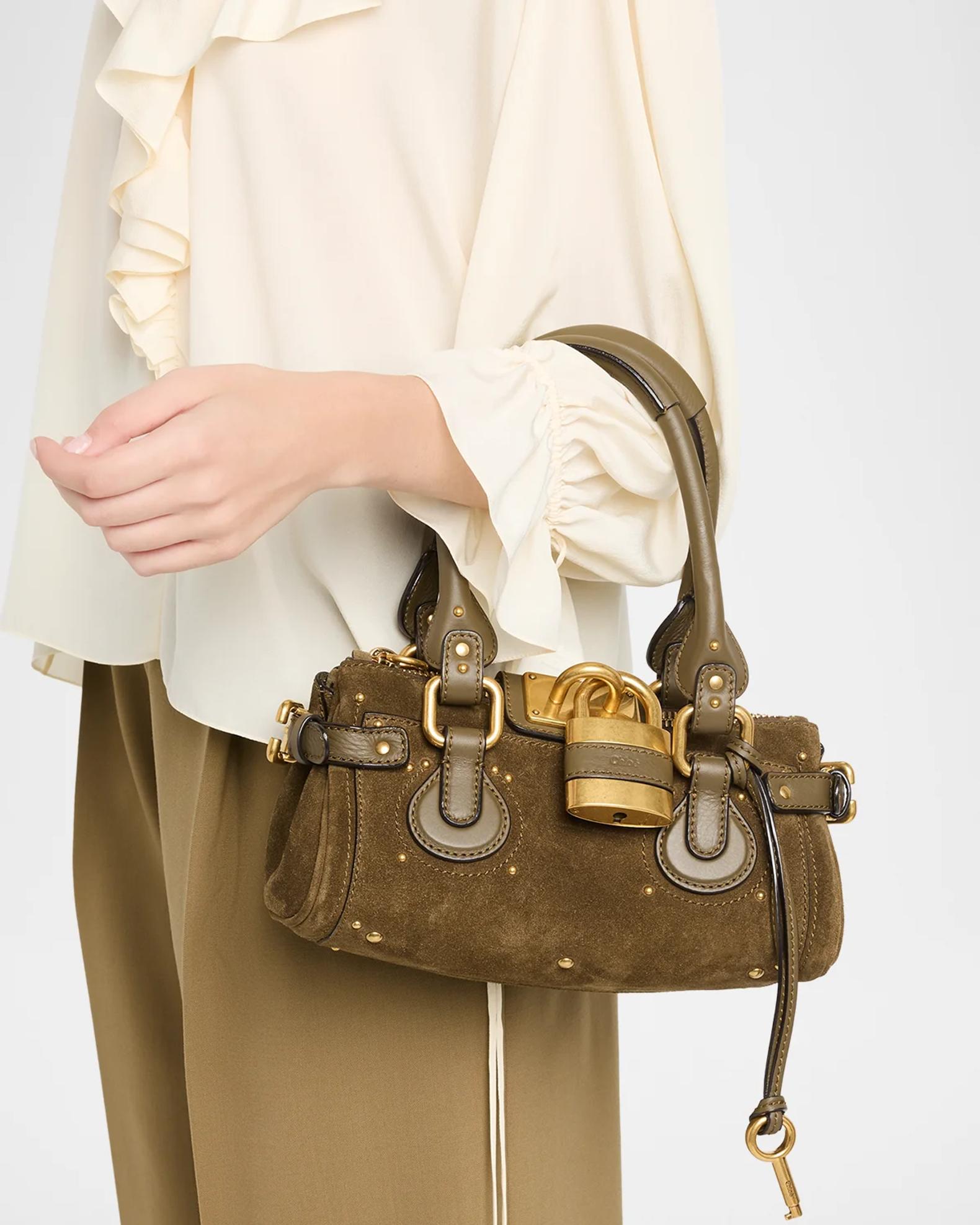 Chloe Paddington Small Suede Top-Handle Bag | Neiman Marcus