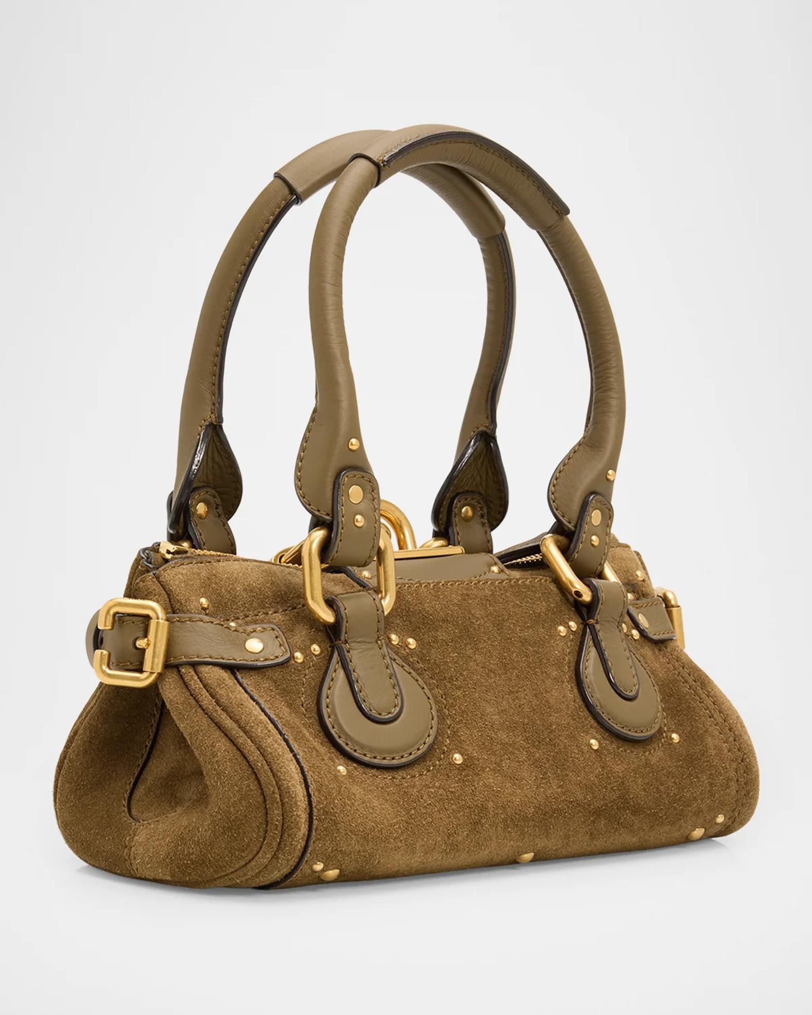 Chloe Paddington Small Suede Top-Handle Bag | Neiman Marcus