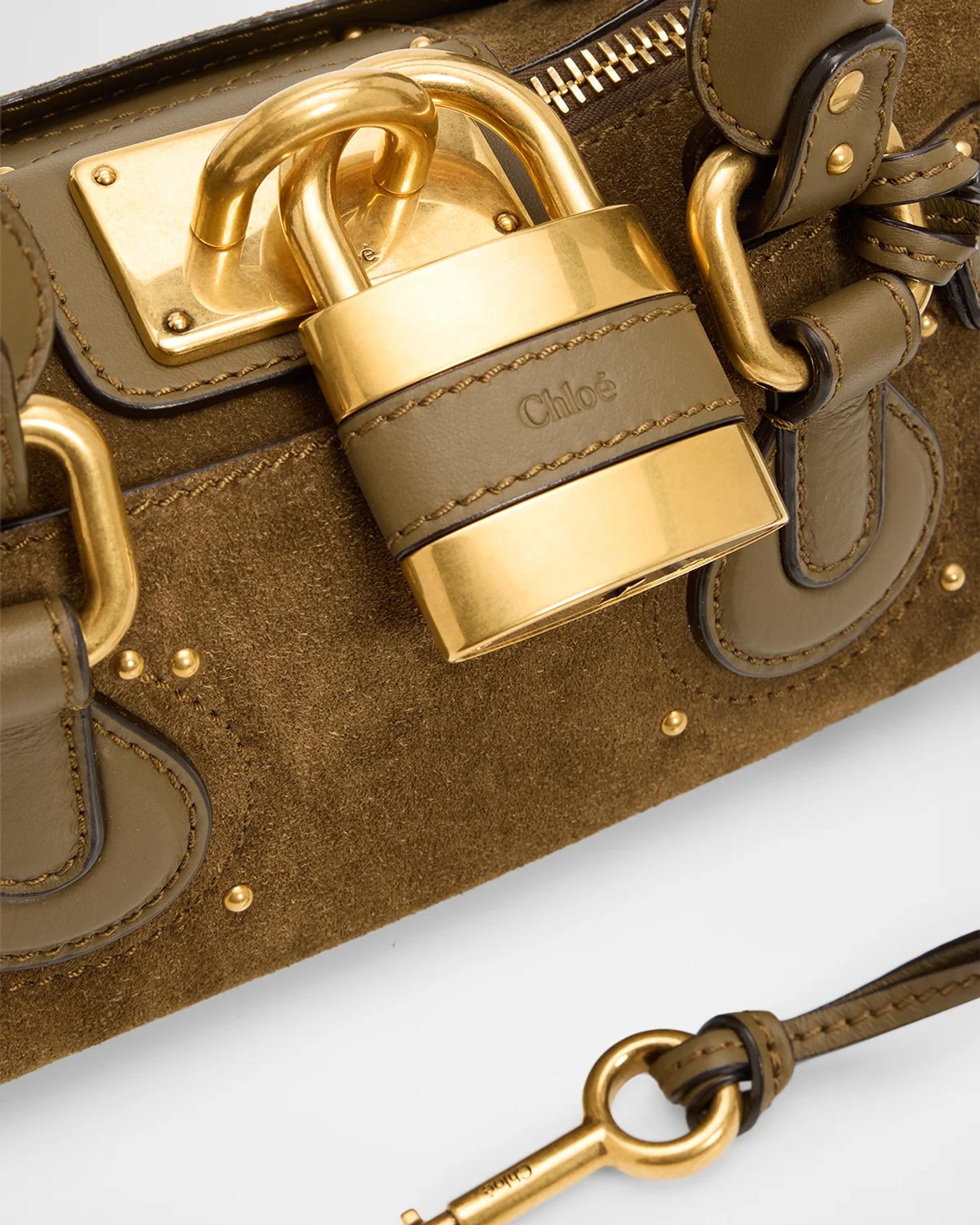 Chloe Paddington Small Suede Top-Handle Bag | Neiman Marcus