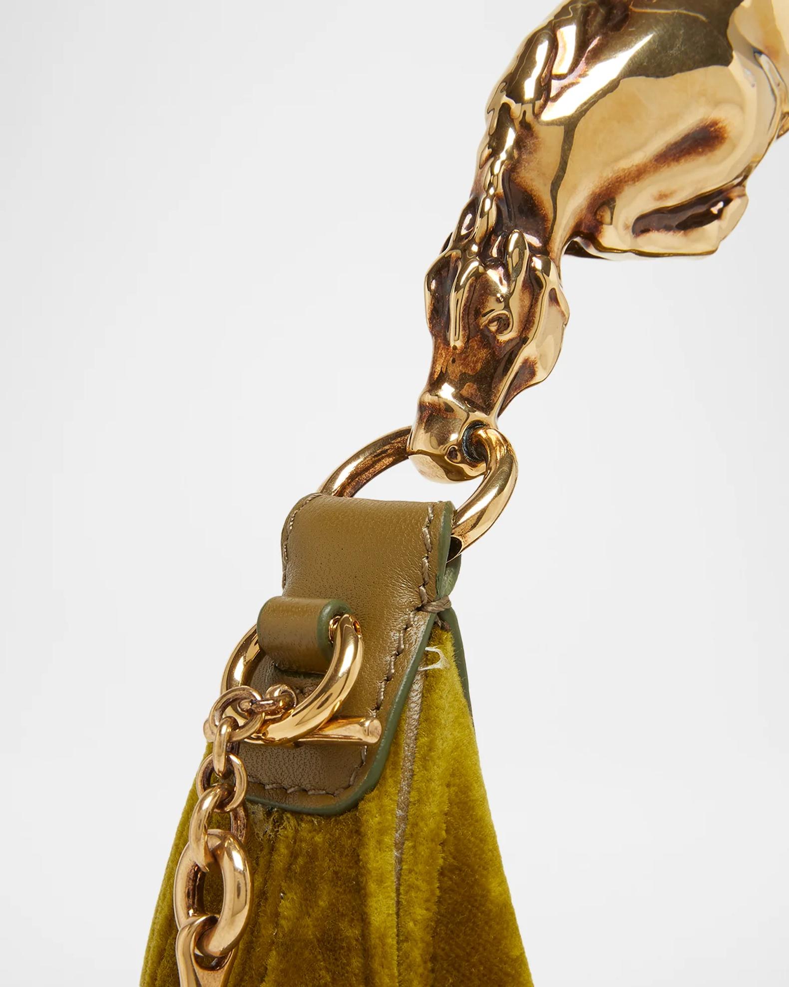 Chloe Chain Horse Small Velvet Shoulder Bag | Neiman Marcus