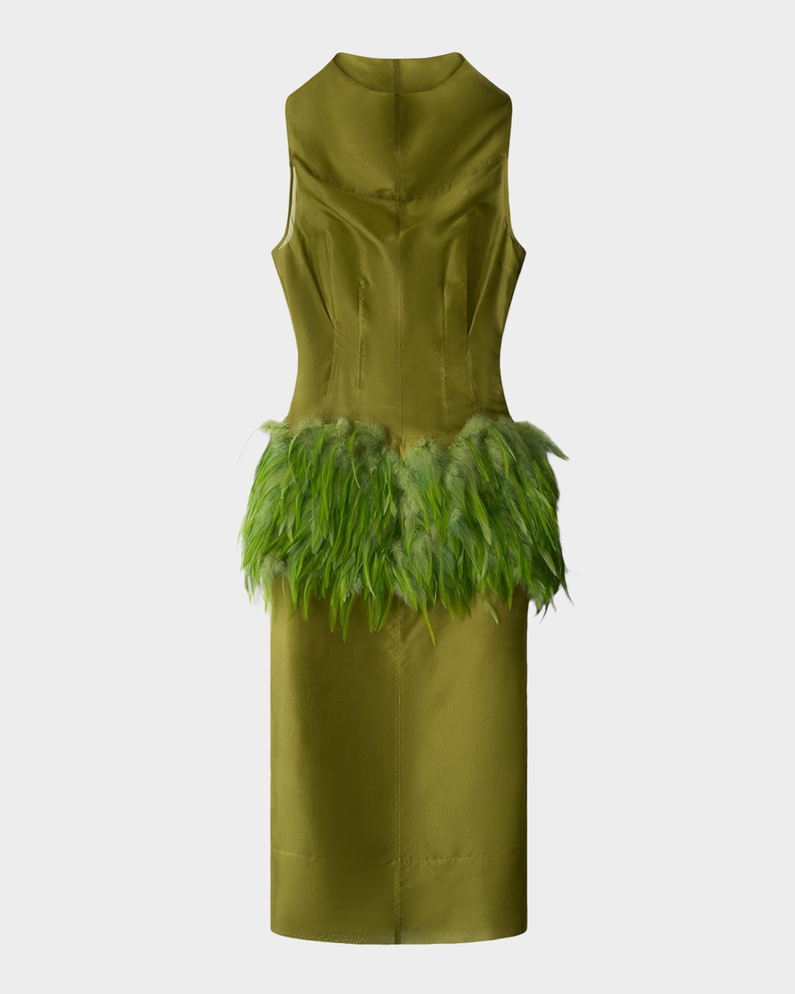 staud green dress STAUD, Bisou in Pear, Size 10 Calluna