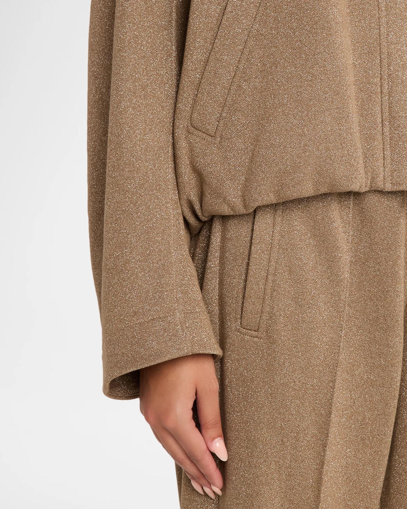 Brunello Cucinelli Sparkling Fleece Snap-Button Track Jacket | Neiman ...