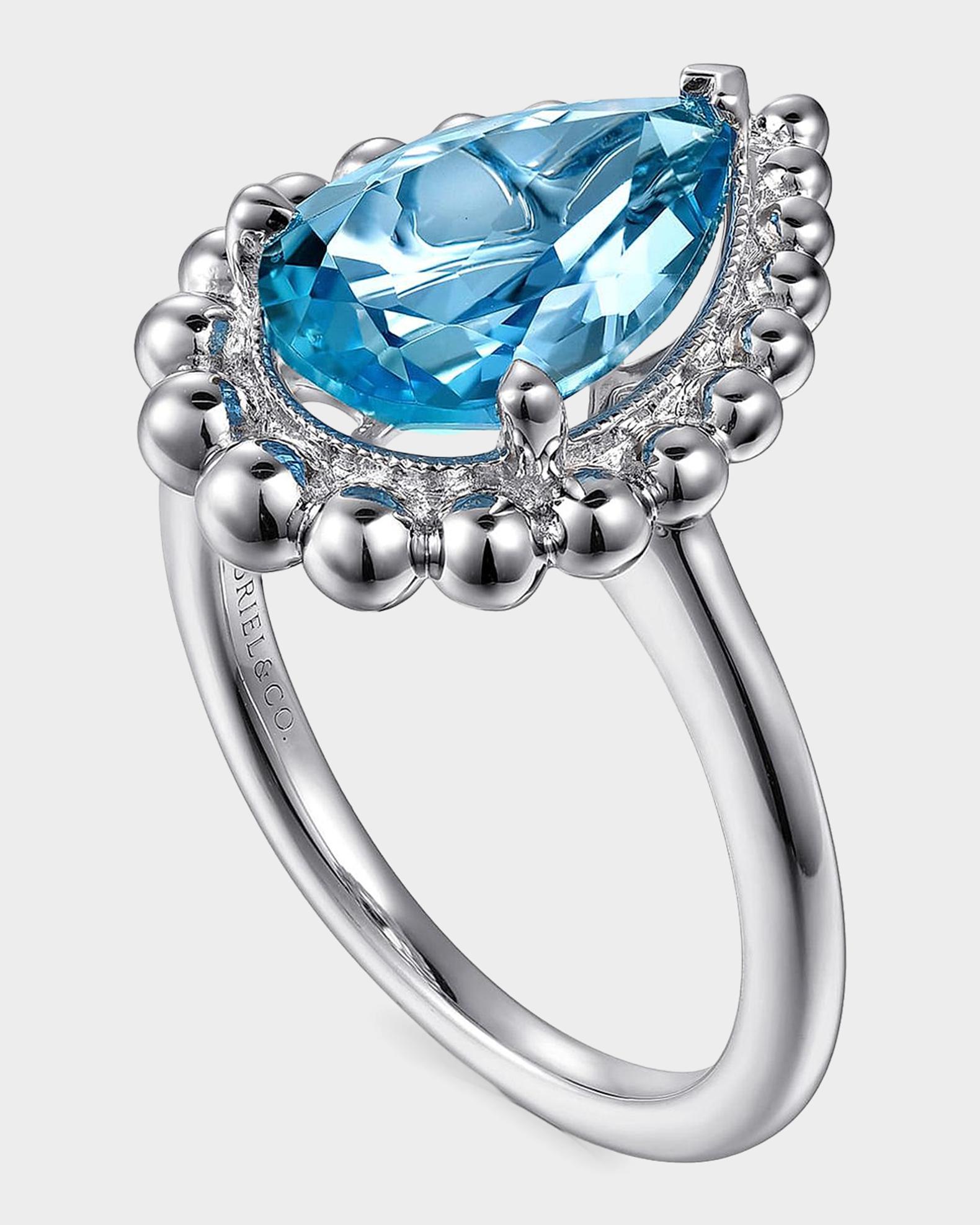 Gabriel & Co 925 Sterling Silver Bujukan Swiss Blue Topaz Ring | Neiman ...