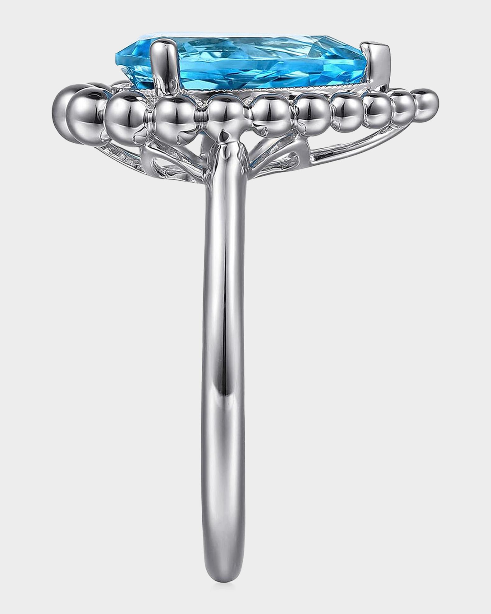 Gabriel & Co 925 Sterling Silver Bujukan Swiss Blue Topaz Ring | Neiman ...